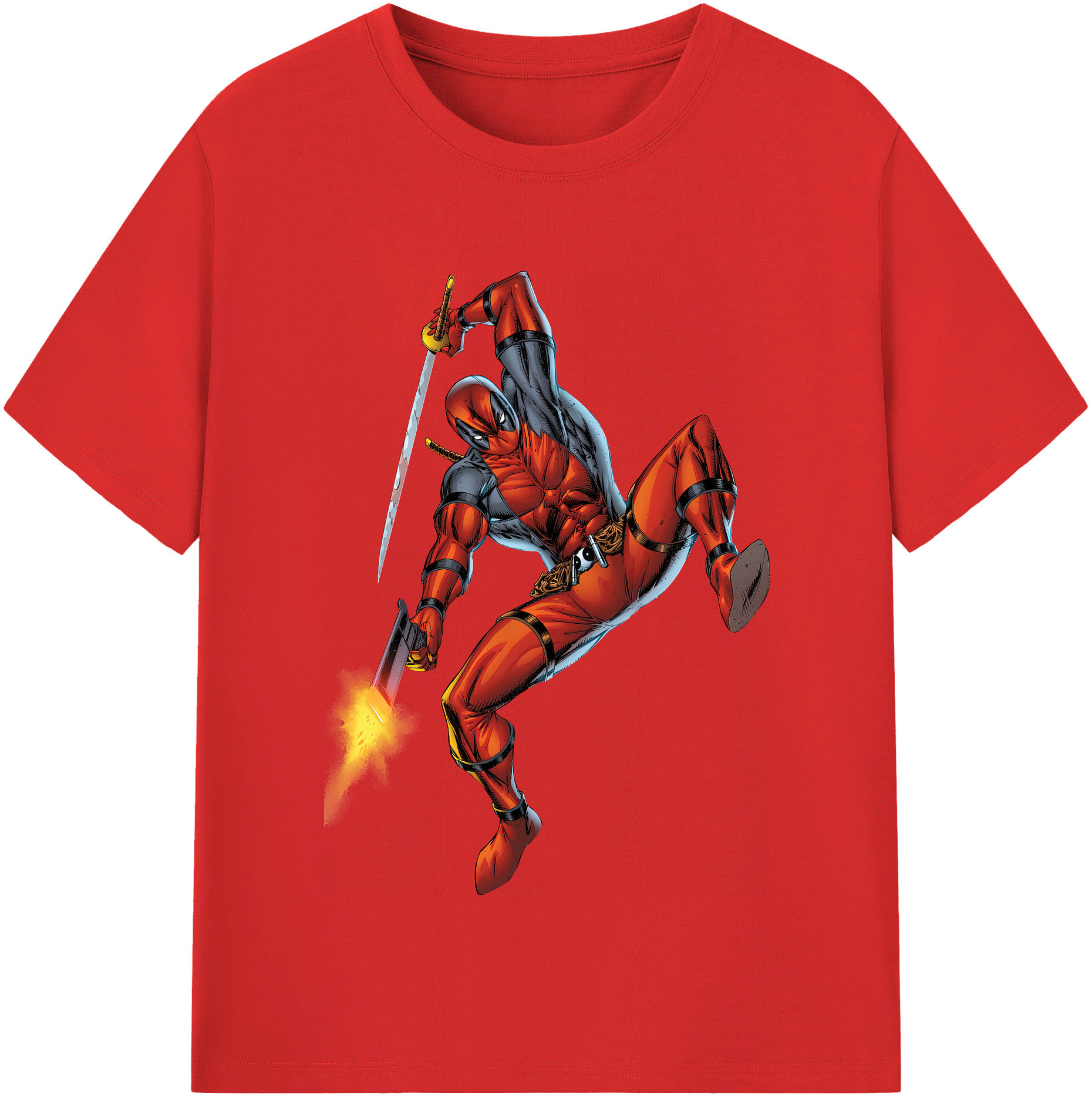 （画像用） Deadpool デッドプール レディースカジュアルプリントTシャツ（綿100％）
