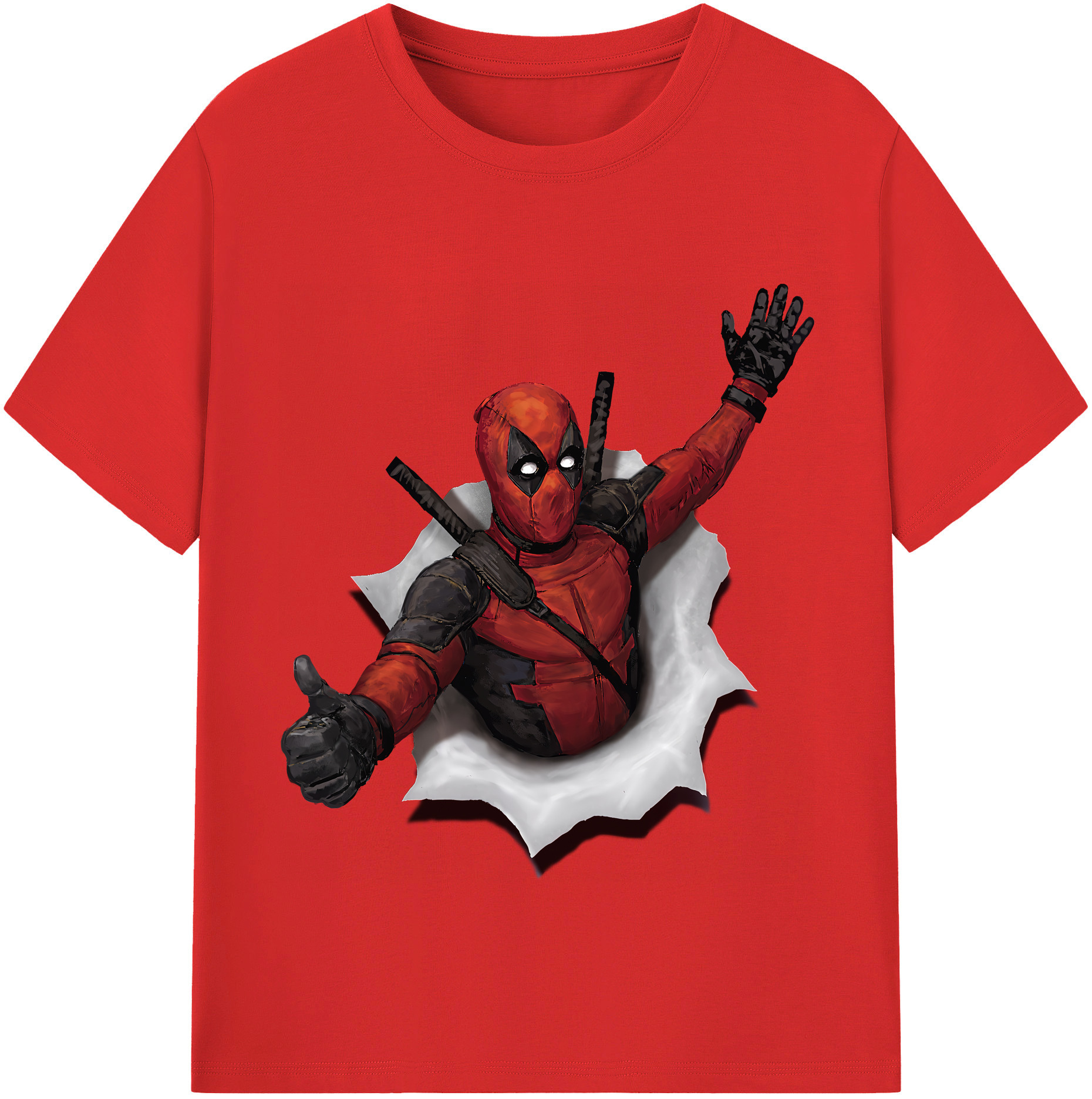 （画像用） Deadpool デッドプール レディースカジュアルプリントTシャツ（綿100％）