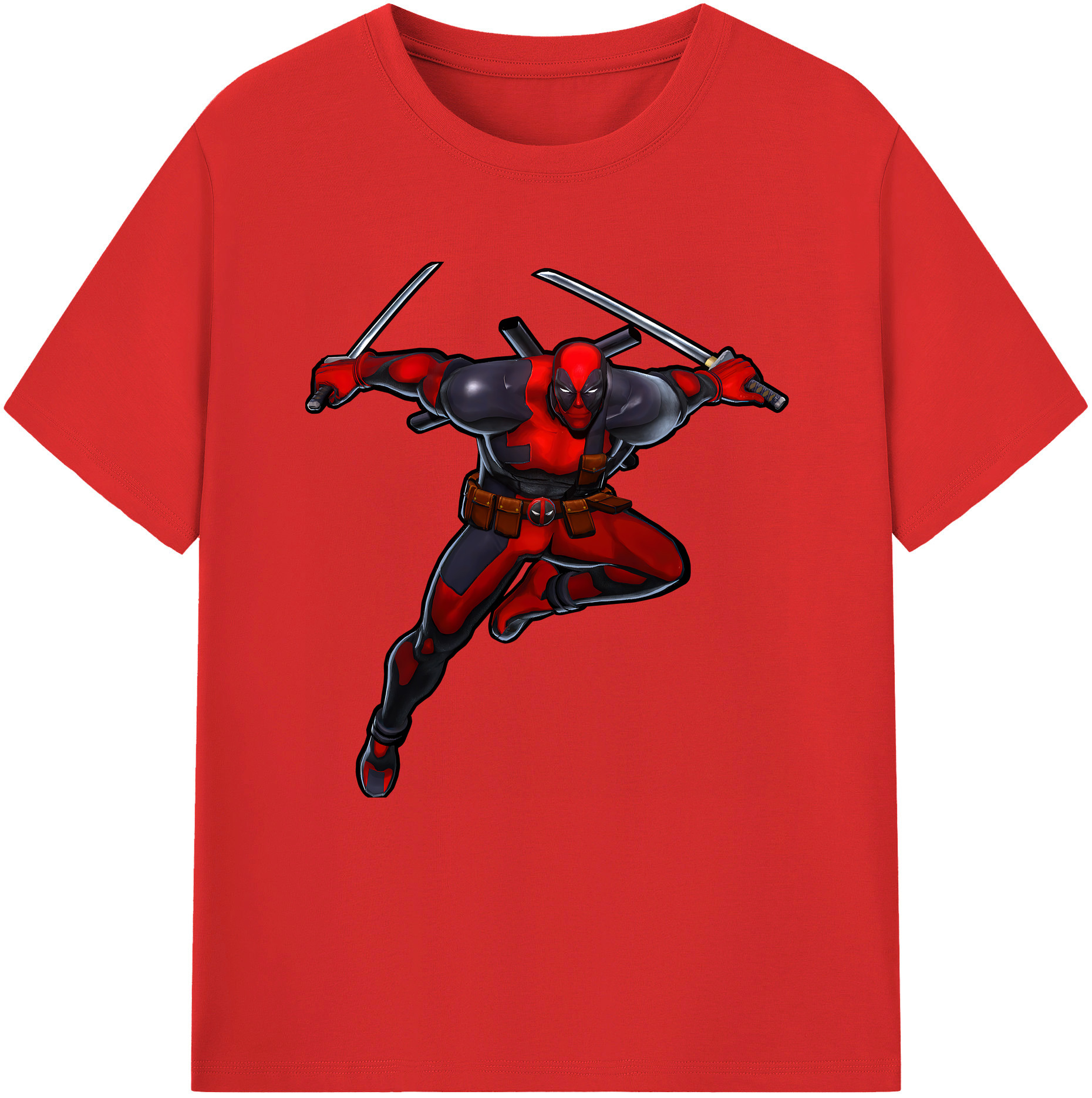 （画像用） Deadpool デッドプール レディースカジュアルプリントTシャツ（綿100％）