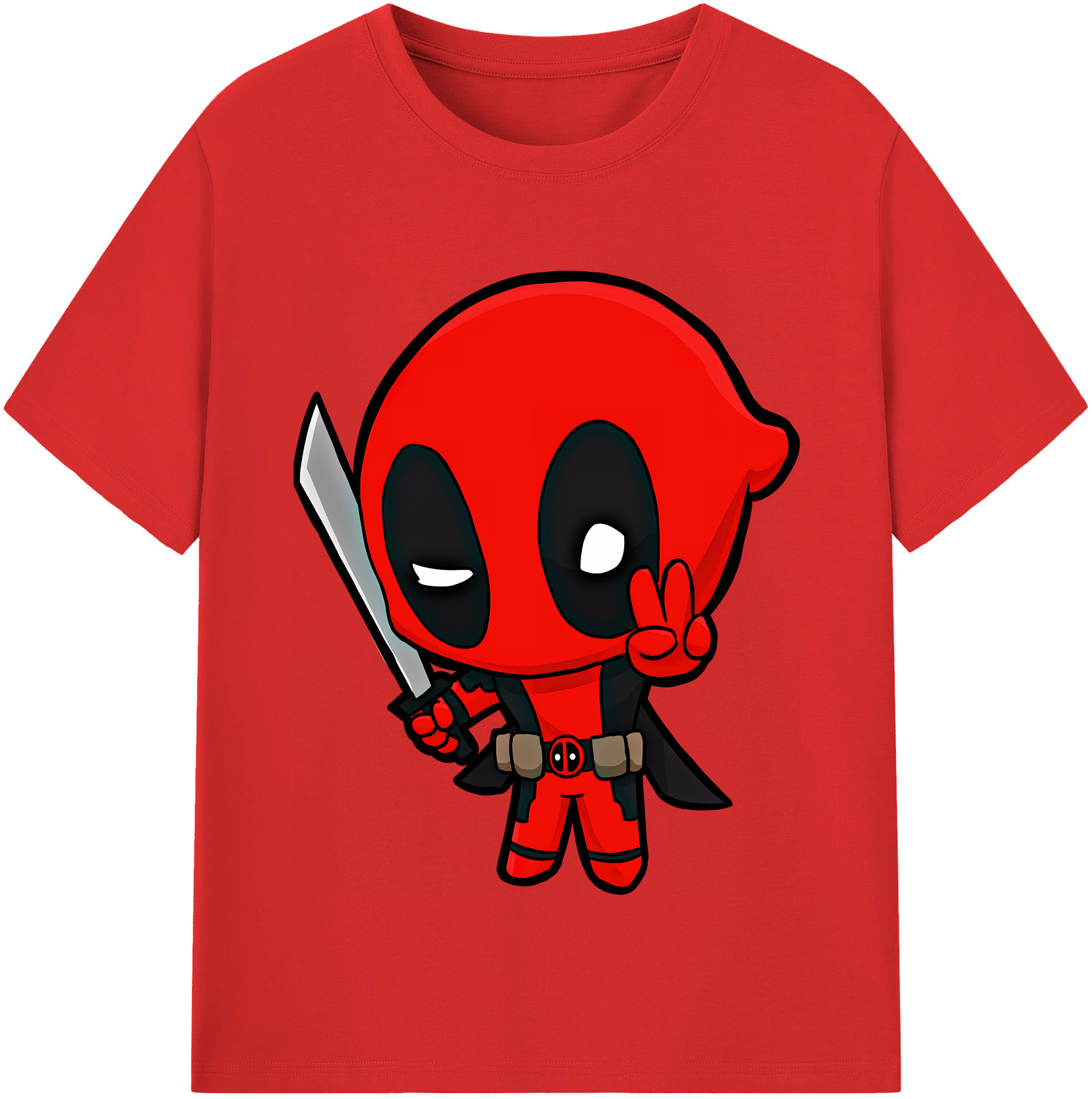 （画像用） Deadpool デッドプール レディースカジュアルプリントTシャツ（綿100％）