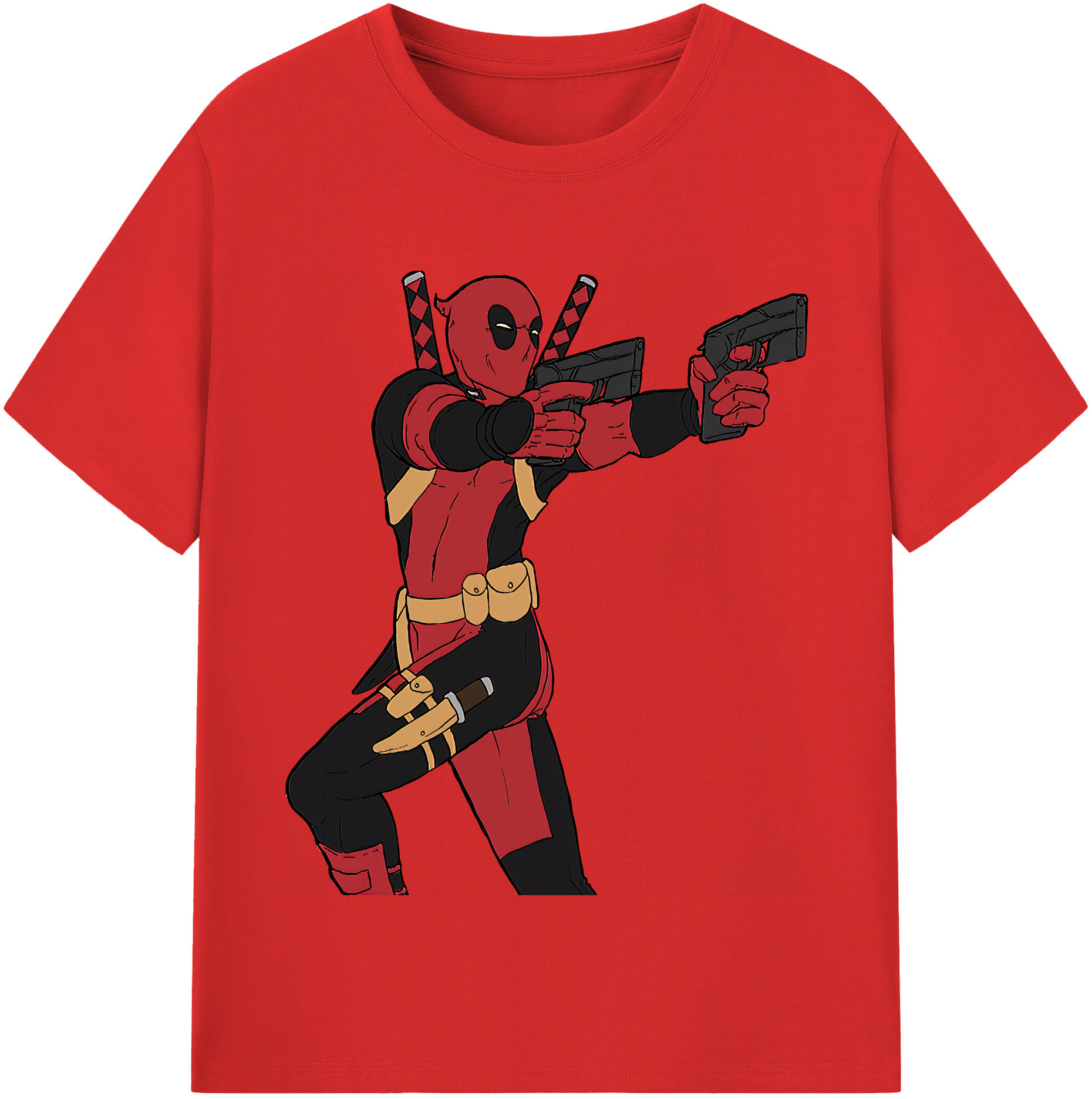 （画像用） Deadpool デッドプール レディースカジュアルプリントTシャツ（綿100％）