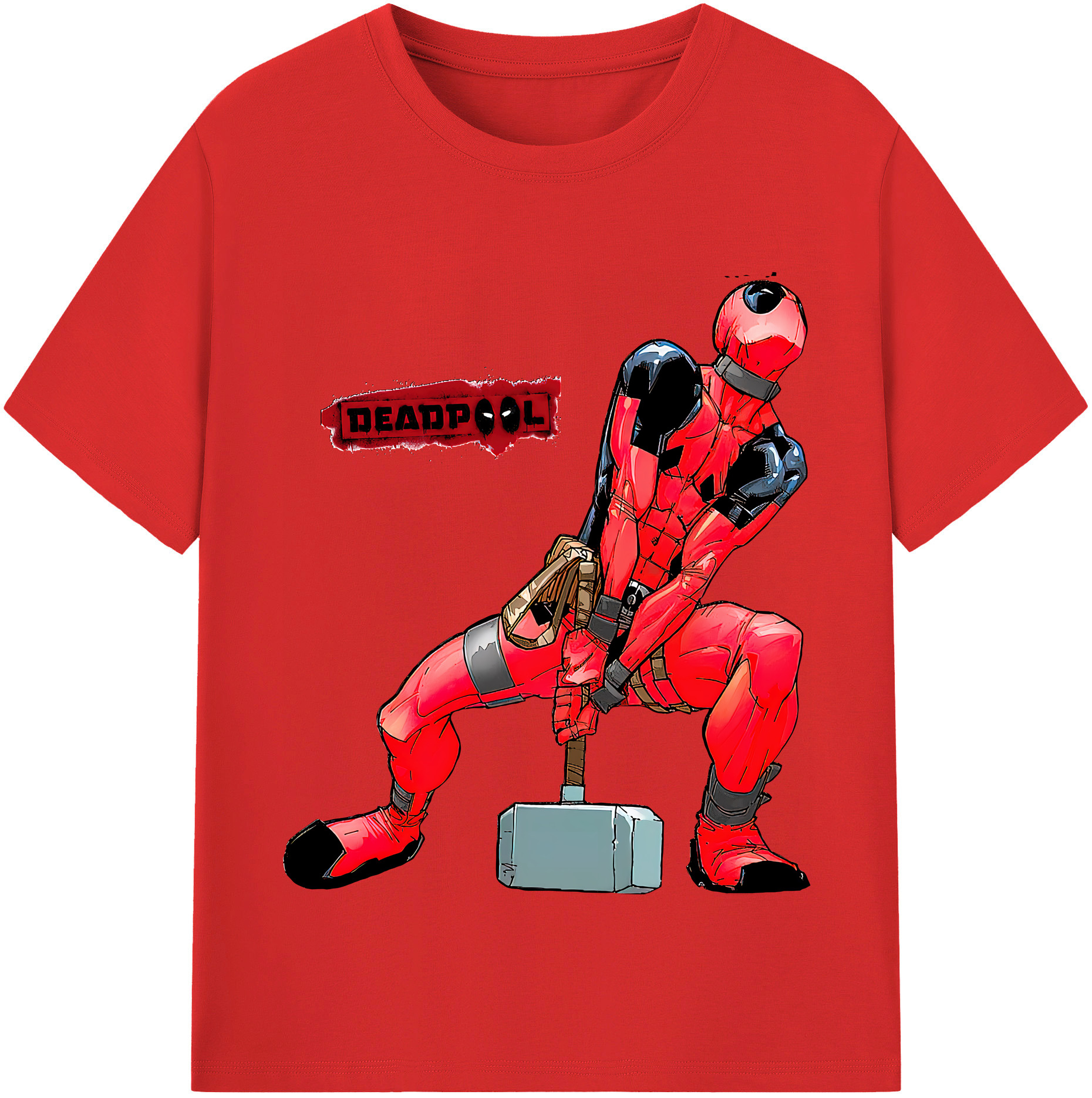 （画像用） Deadpool デッドプール レディースカジュアルプリントTシャツ（綿100％）