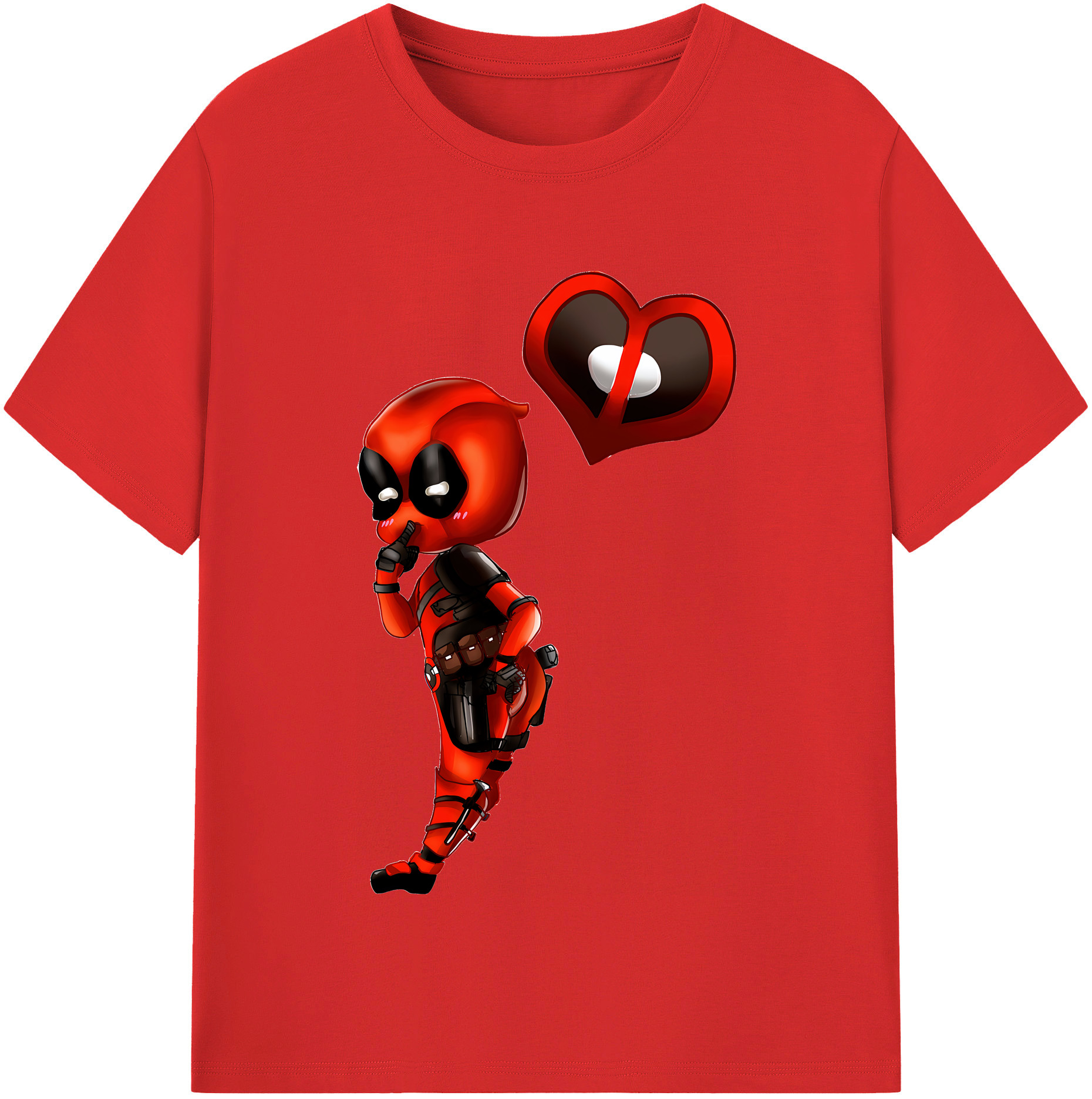 （画像用） Deadpool デッドプール レディースカジュアルプリントTシャツ（綿100％）