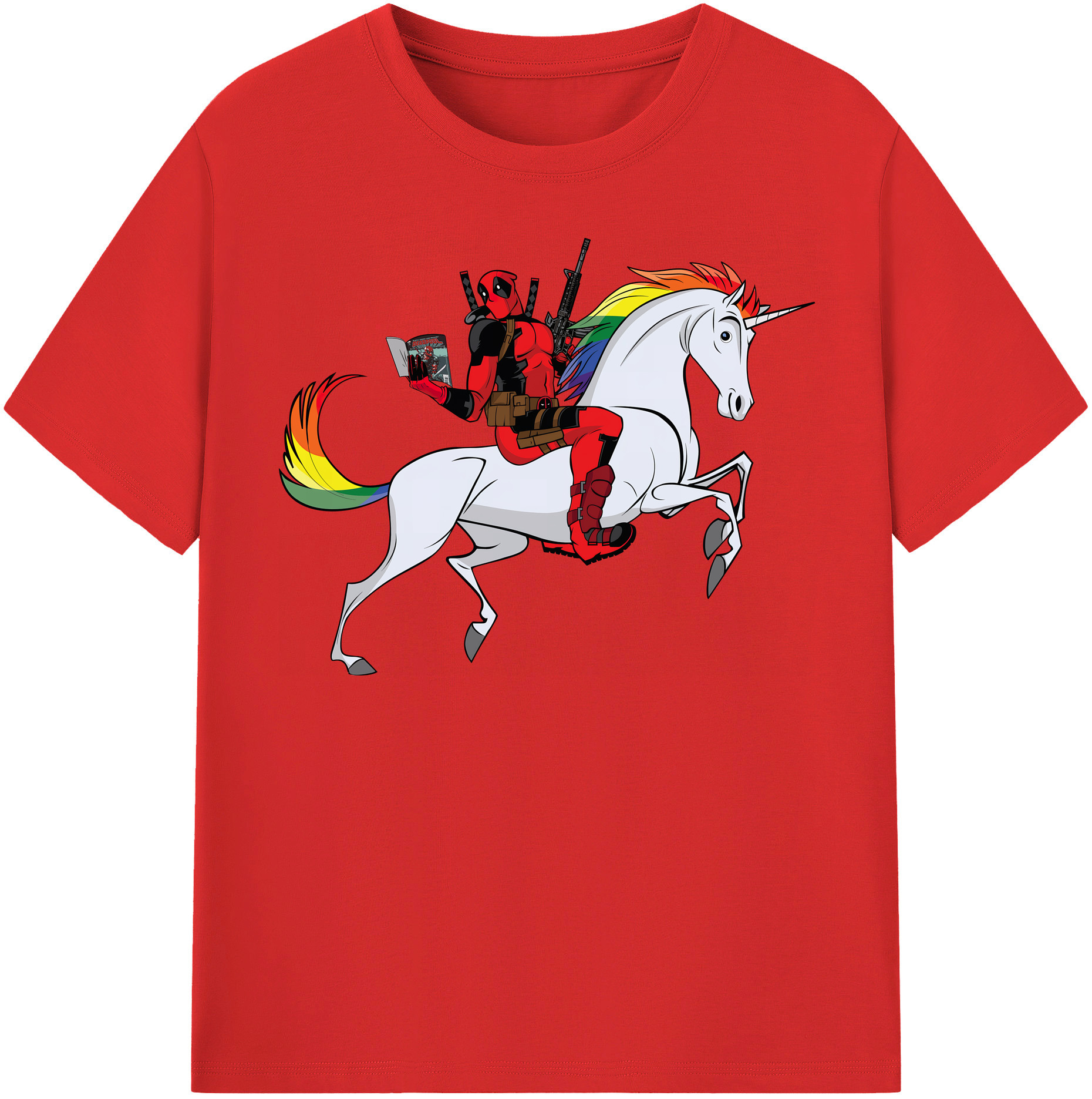 （画像用） Deadpool デッドプール レディースカジュアルプリントTシャツ（綿100％）
