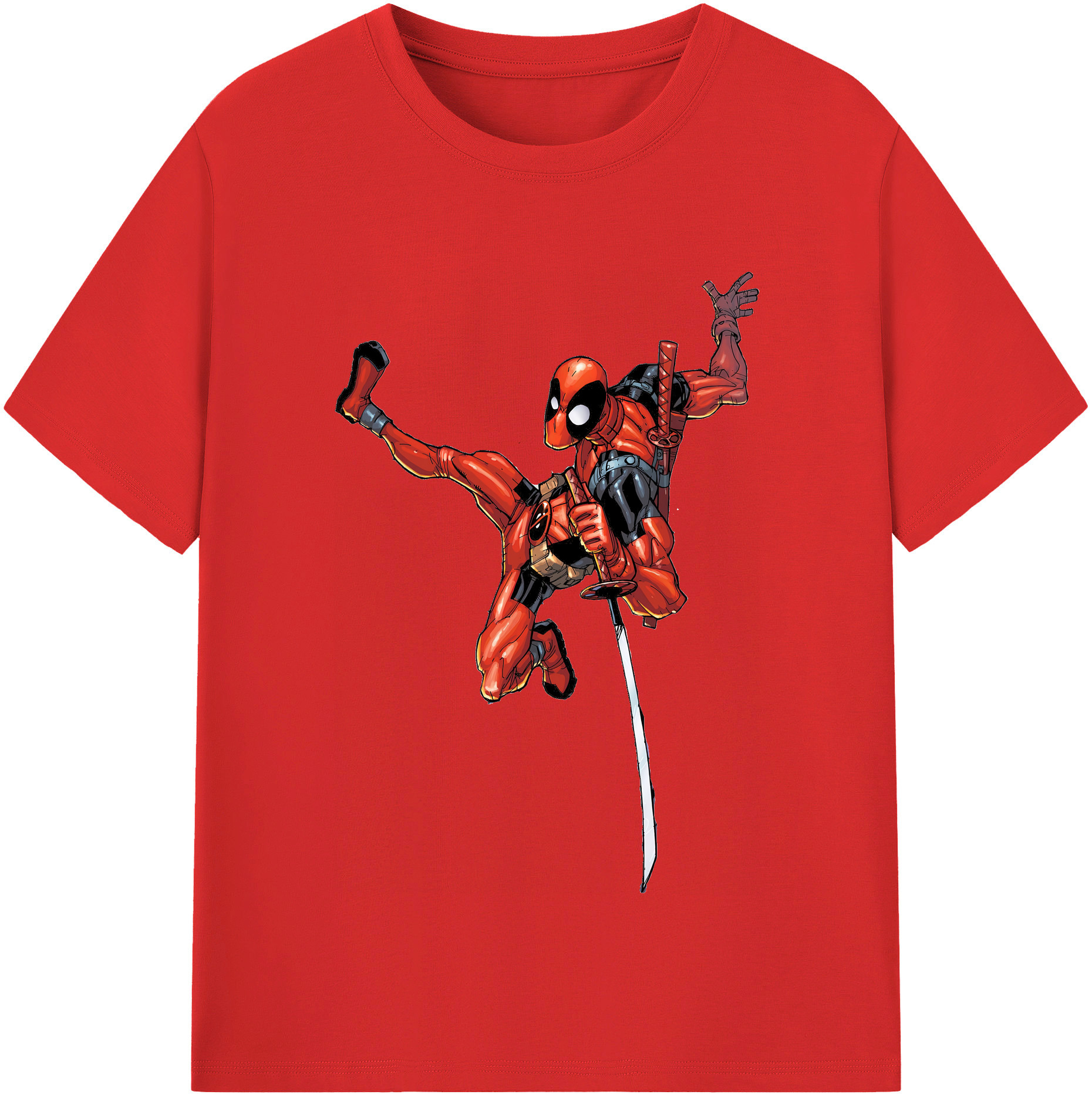 （画像用） Deadpool デッドプール レディースカジュアルプリントTシャツ（綿100％）