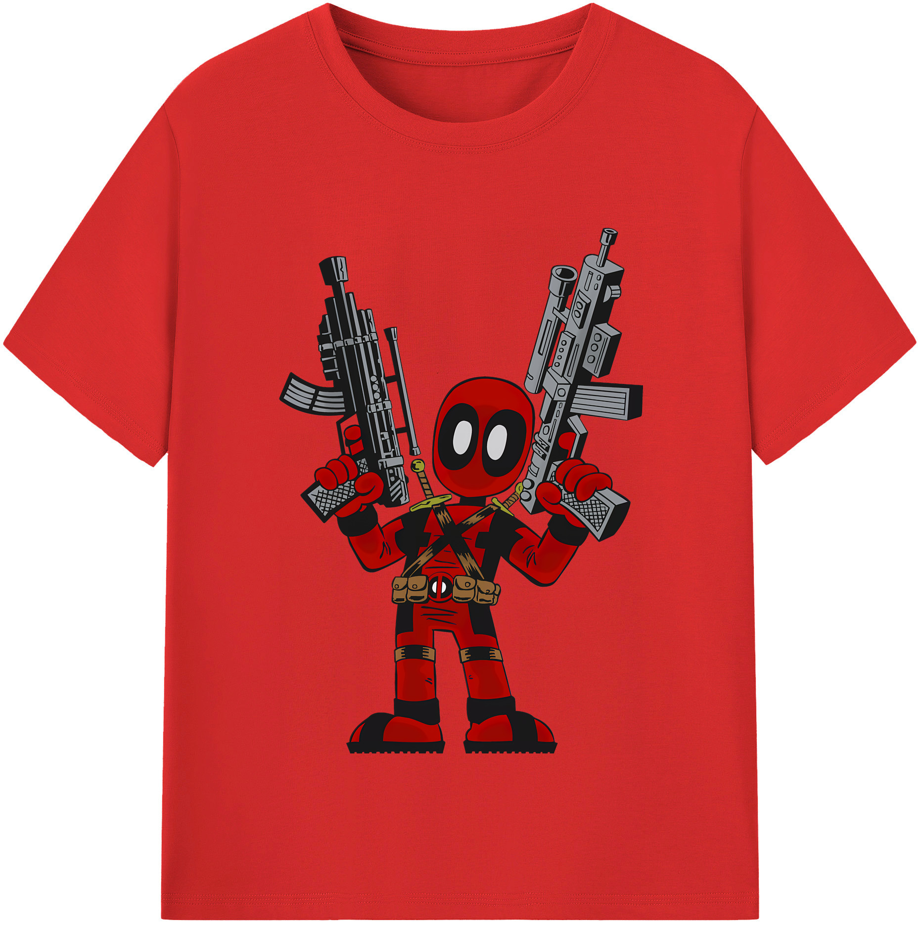 （画像用） Deadpool デッドプール レディースカジュアルプリントTシャツ（綿100％）