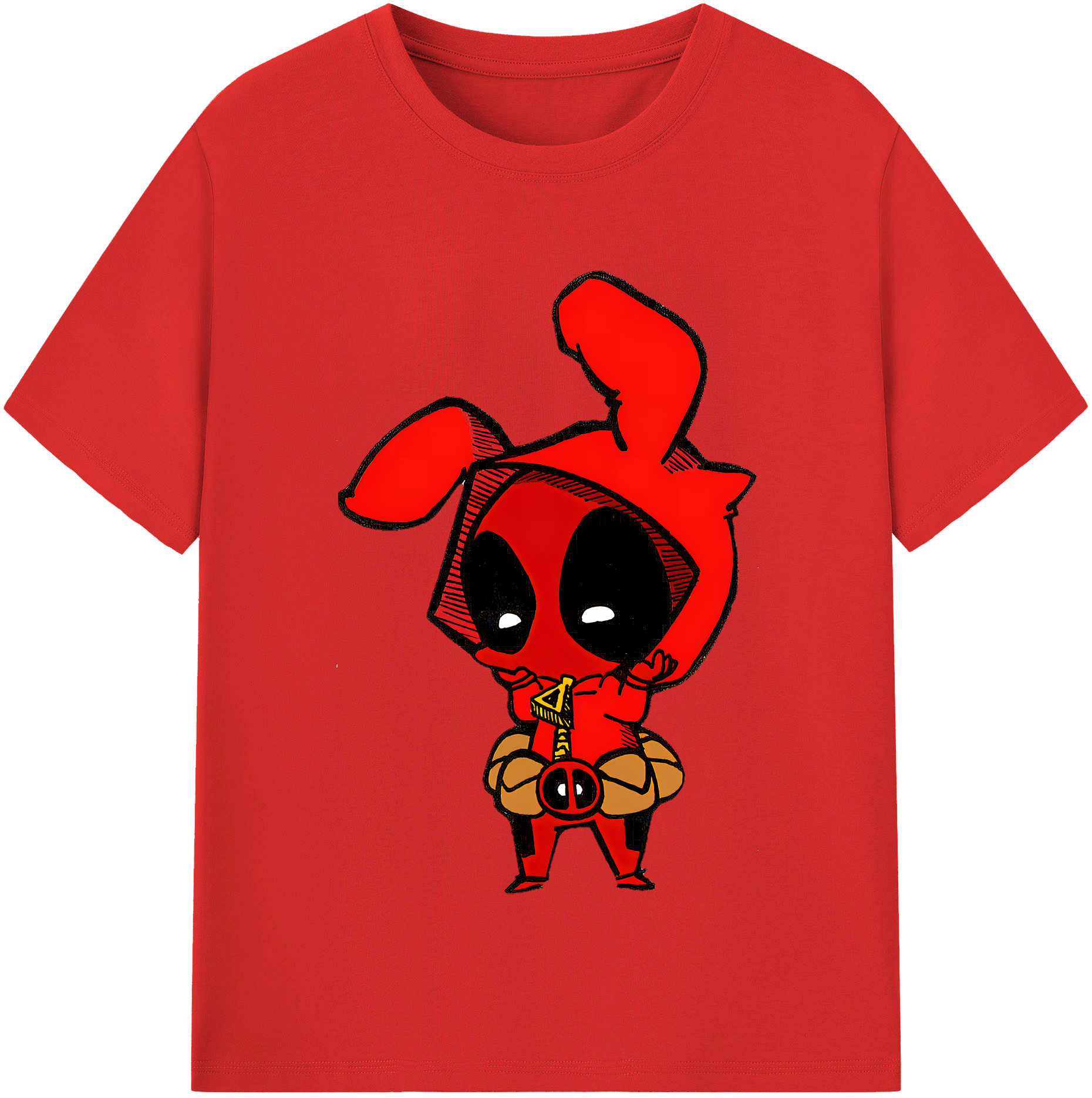 （画像用） Deadpool デッドプール レディースカジュアルプリントTシャツ（綿100％）