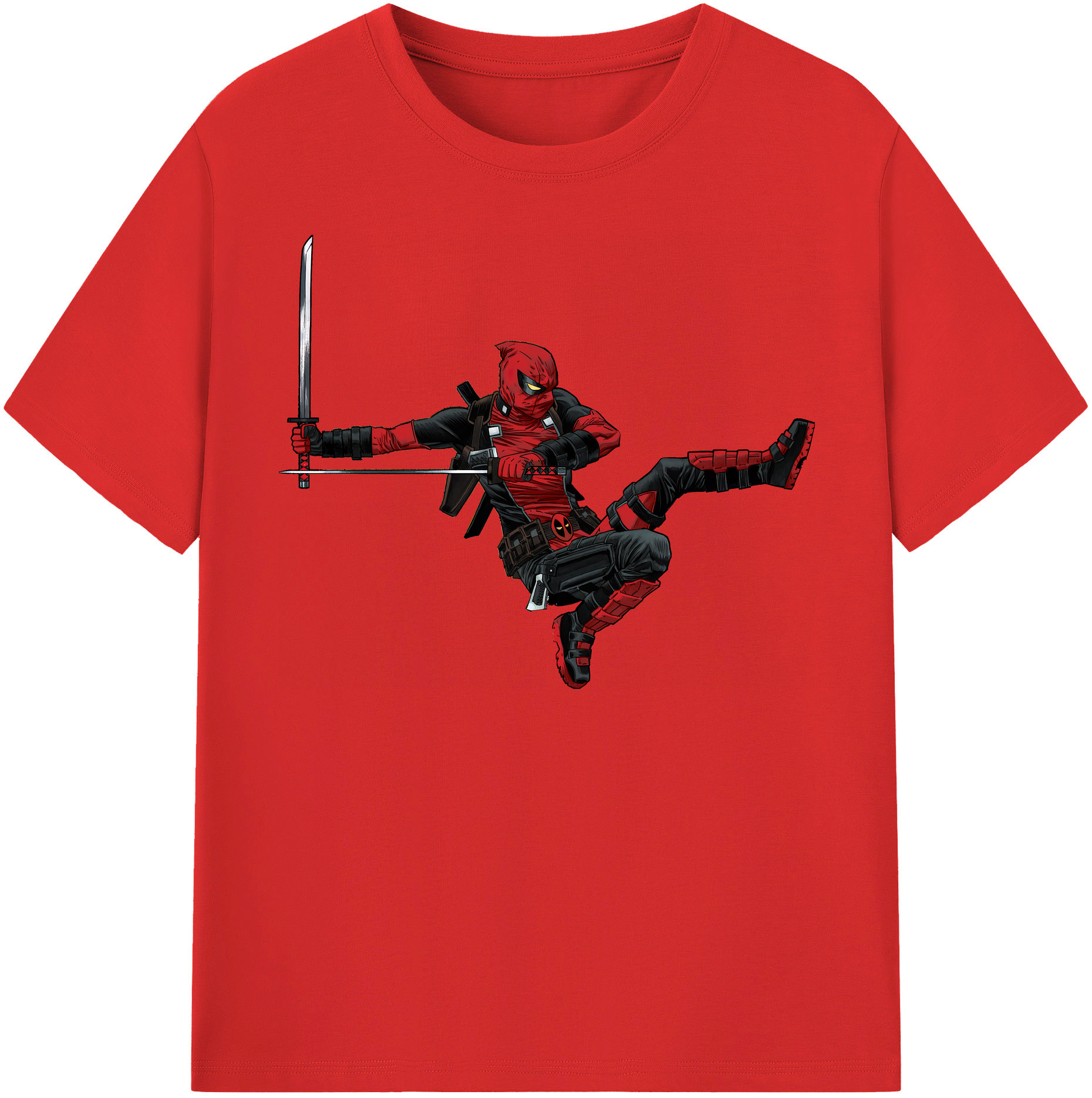 （画像用） Deadpool デッドプール レディースカジュアルプリントTシャツ（綿100％）