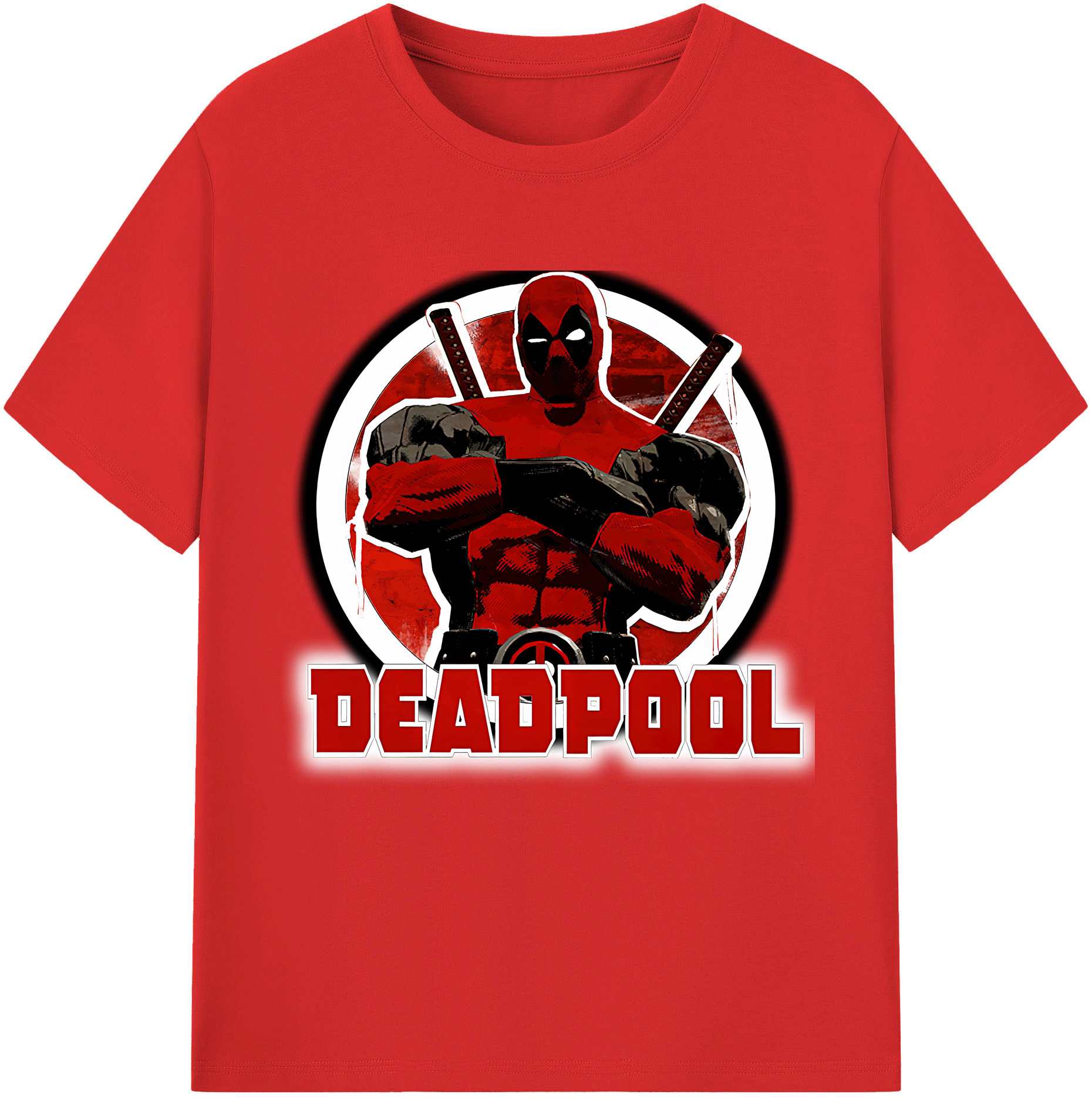 （画像用） Deadpool デッドプール レディースカジュアルプリントTシャツ（綿100％）