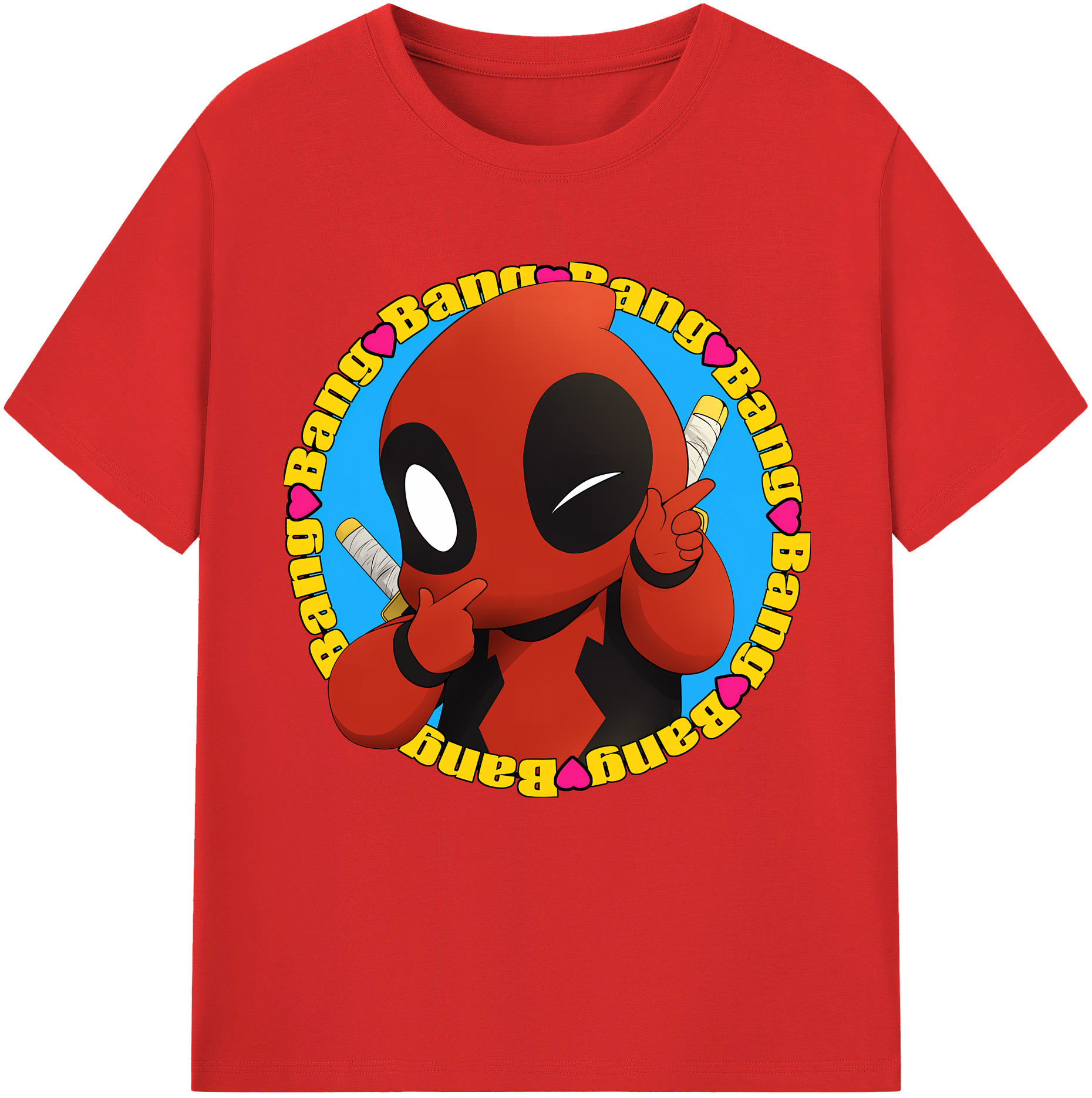 （画像用） Deadpool デッドプール レディースカジュアルプリントTシャツ（綿100％）