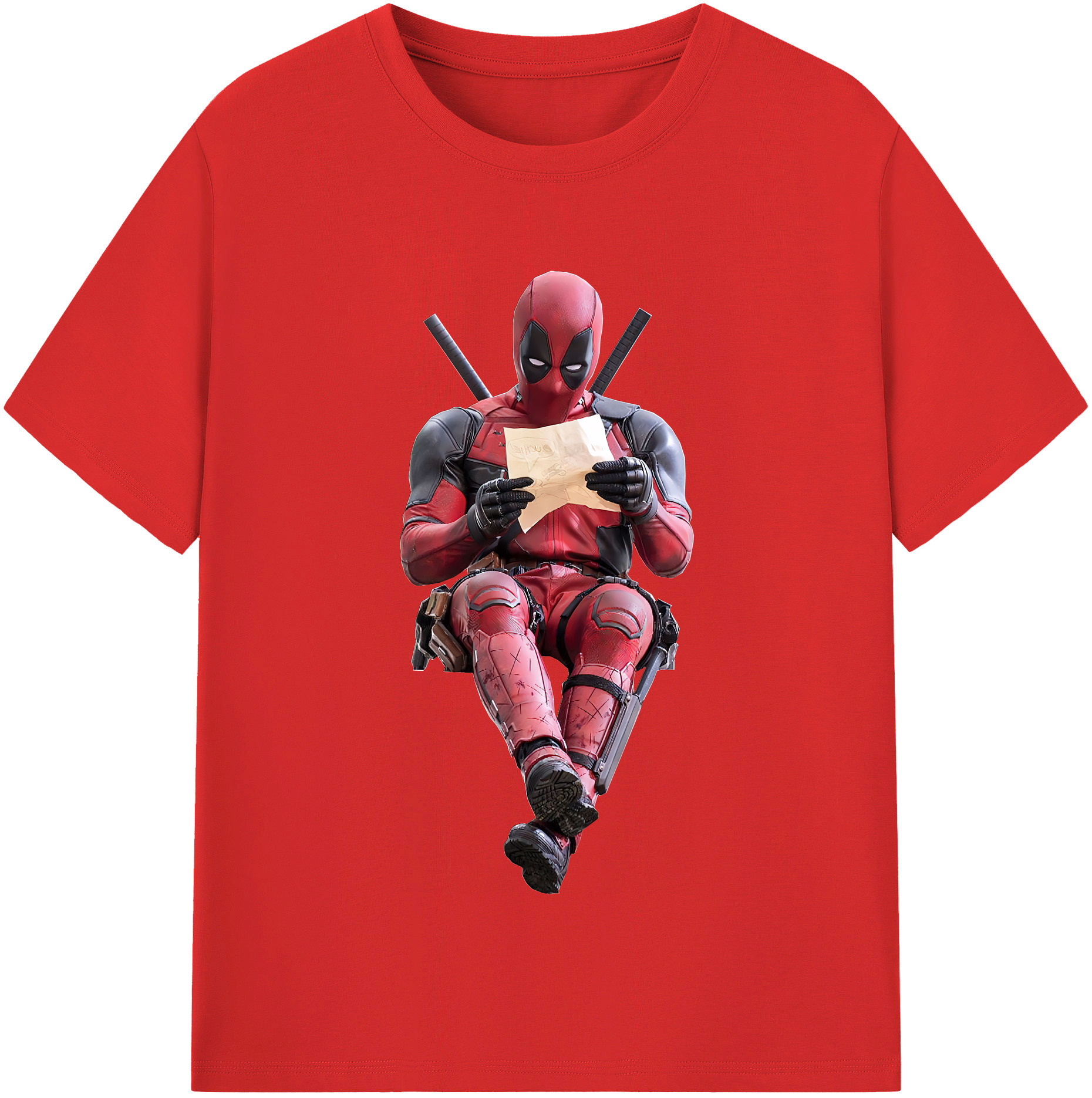 （画像用） Deadpool デッドプール レディースカジュアルプリントTシャツ（綿100％）