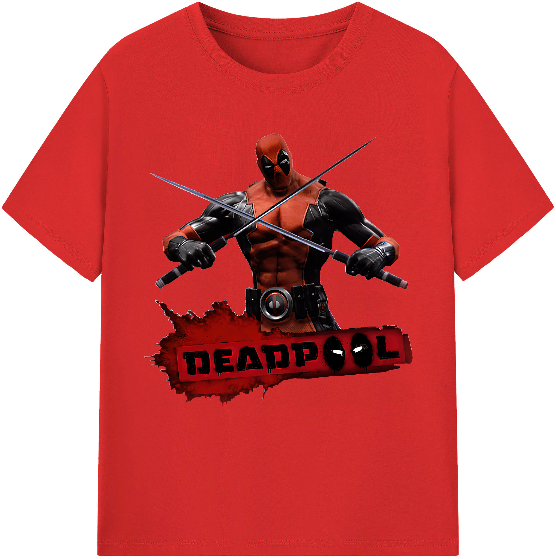 （画像用） Deadpool デッドプール レディースカジュアルプリントTシャツ（綿100％）