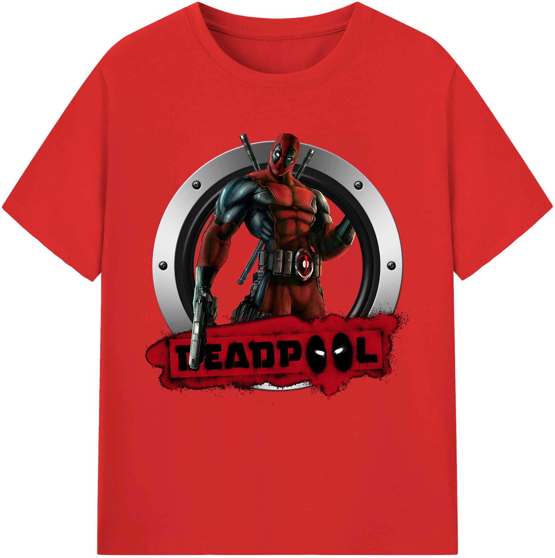 （画像用） Deadpool デッドプール レディースカジュアルプリントTシャツ（綿100％）