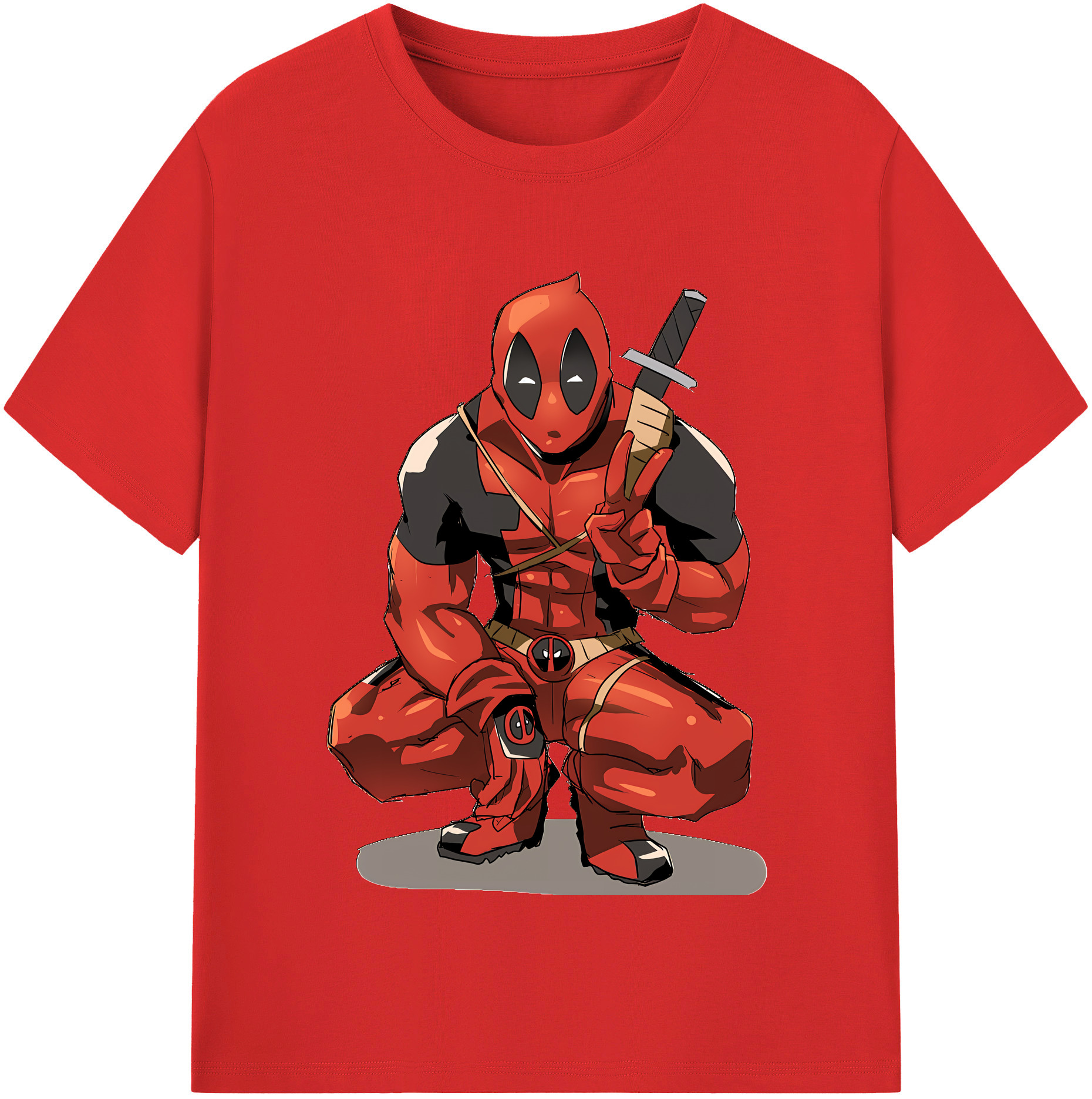 （画像用） Deadpool デッドプール レディースカジュアルプリントTシャツ（綿100％）