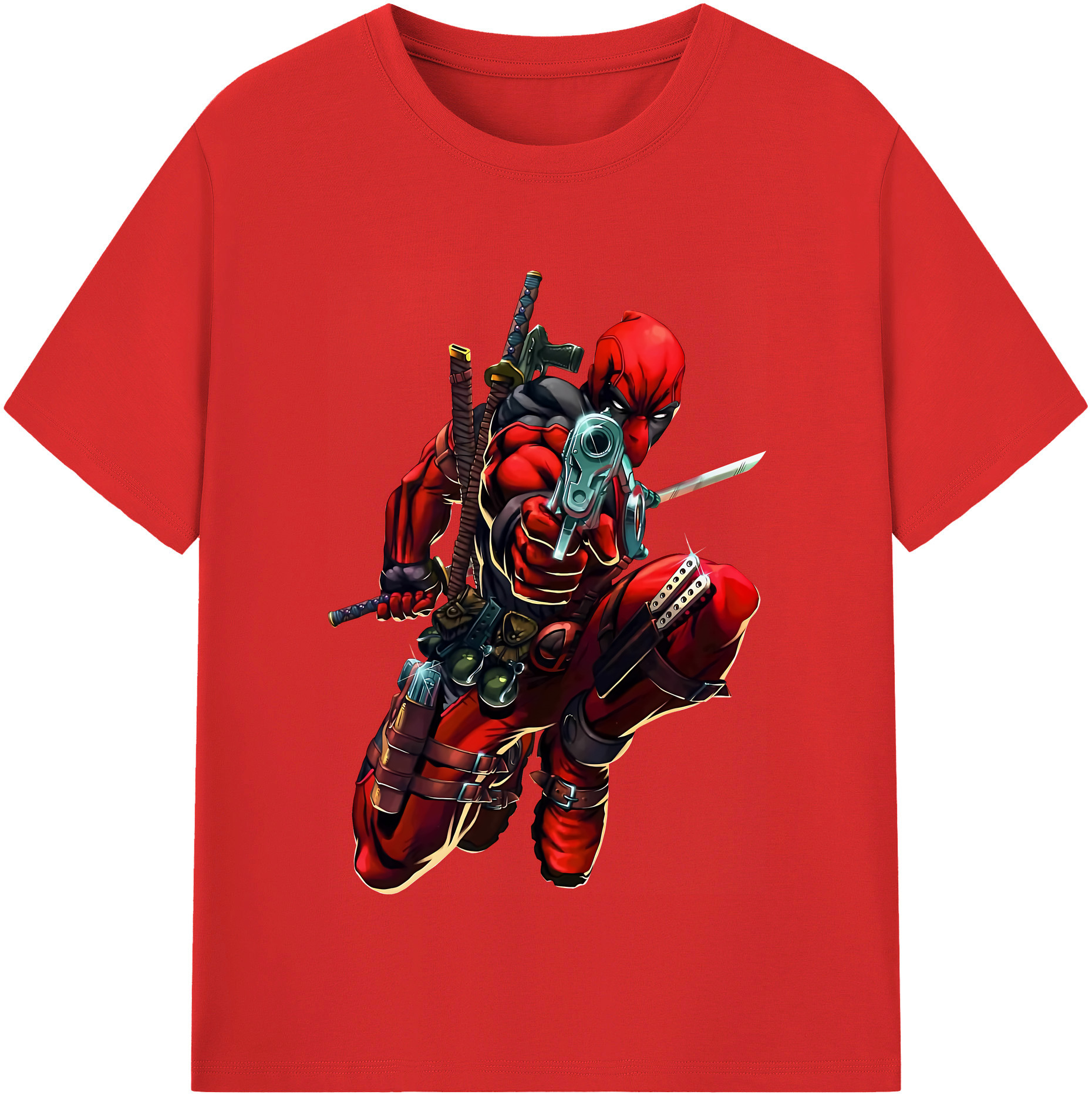 （画像用） Deadpool デッドプール レディースカジュアルプリントTシャツ（綿100％）