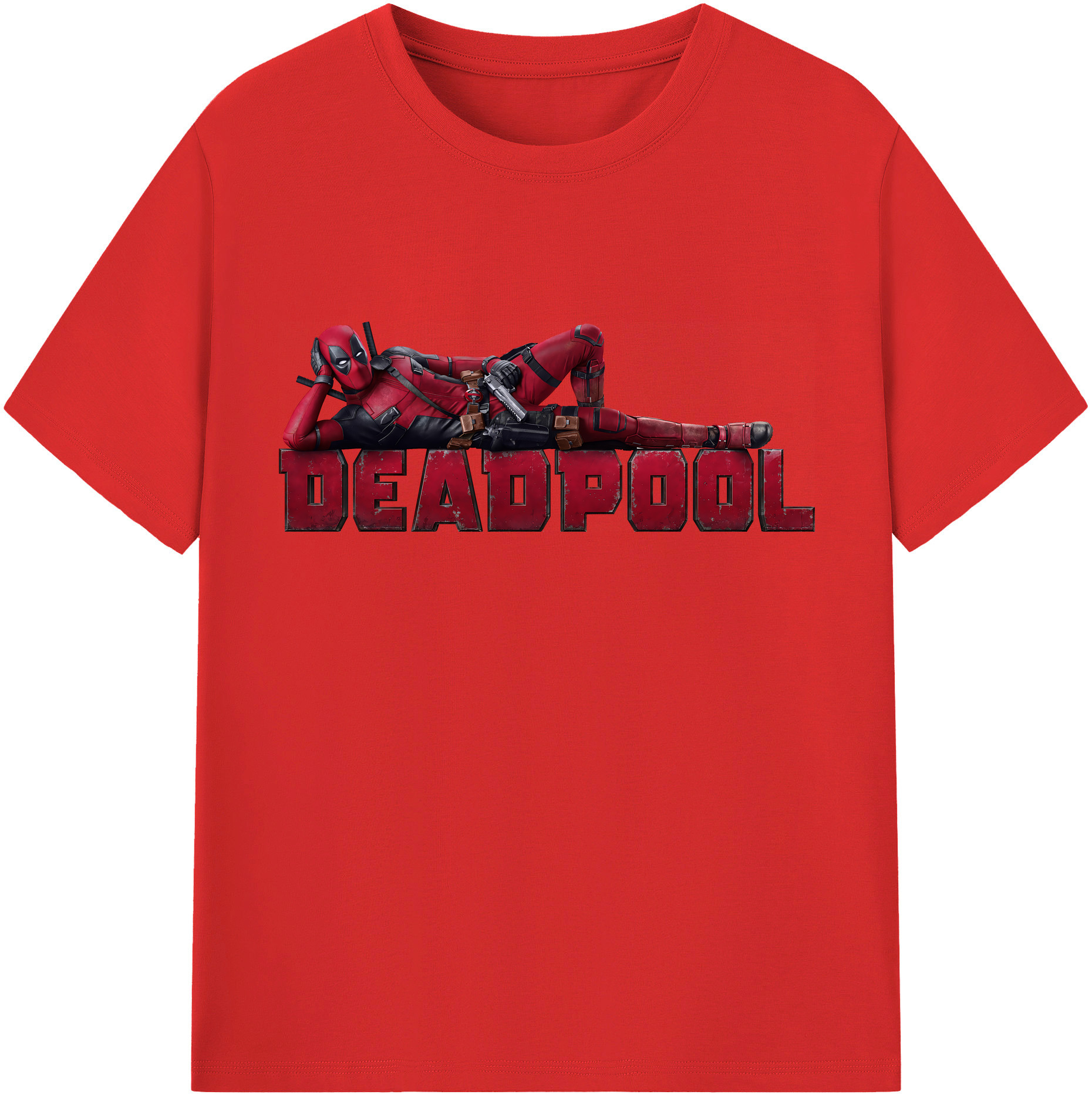 （画像用） Deadpool デッドプール レディースカジュアルプリントTシャツ（綿100％）