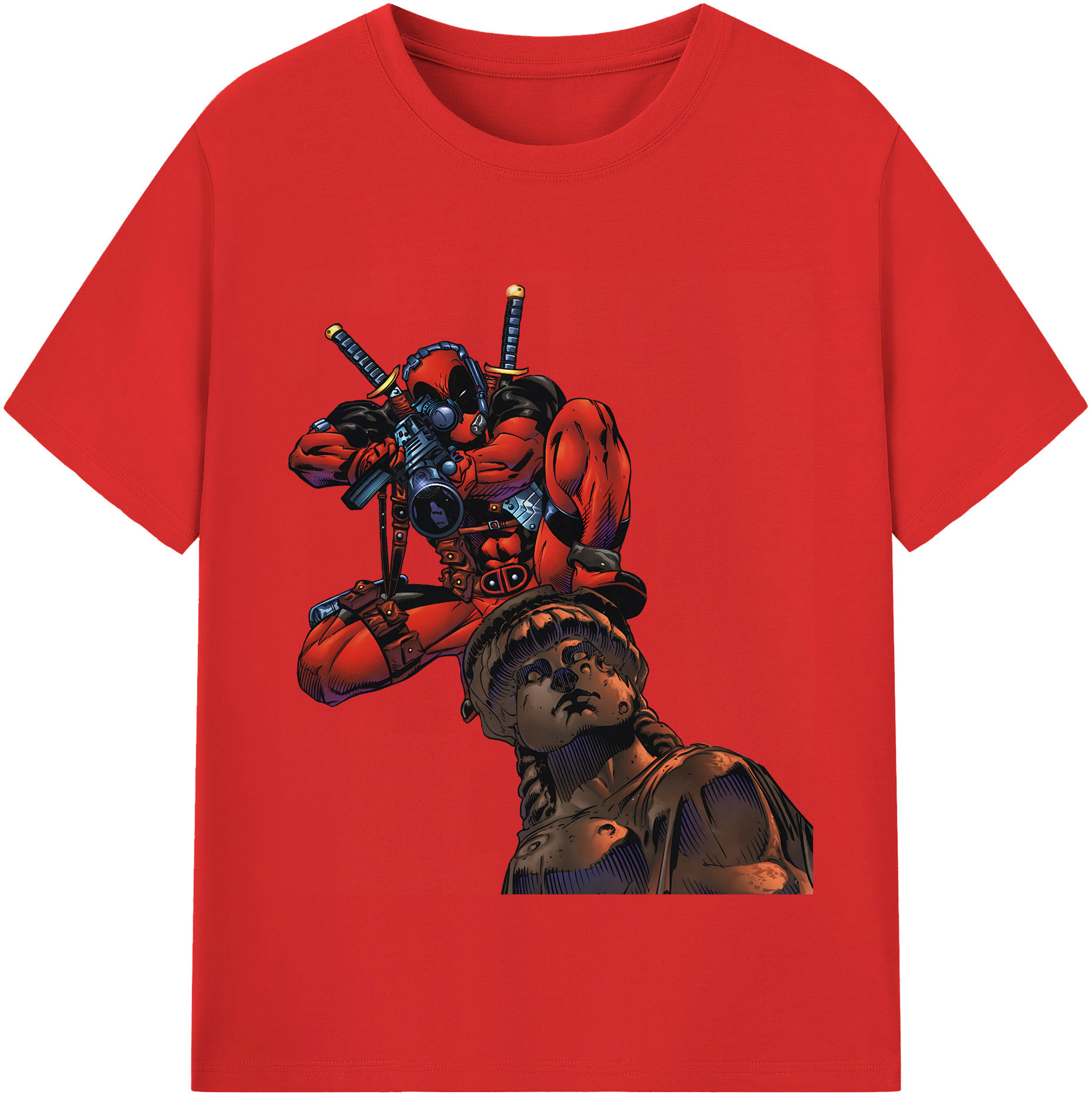 （画像用） Deadpool デッドプール レディースカジュアルプリントTシャツ（綿100％）