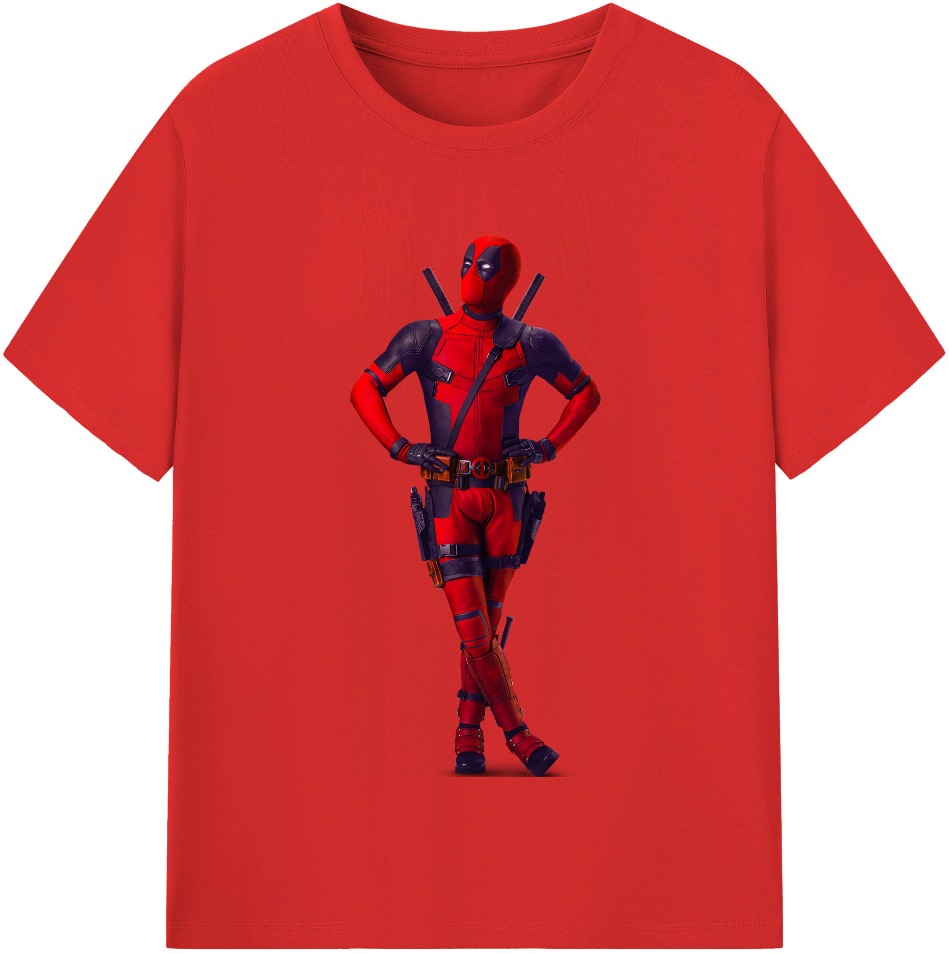 （画像用） Deadpool デッドプール レディースカジュアルプリントTシャツ（綿100％）