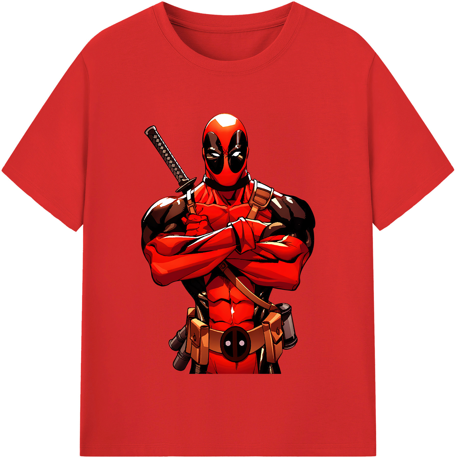 （画像用） Deadpool デッドプール レディースカジュアルプリントTシャツ（綿100％）