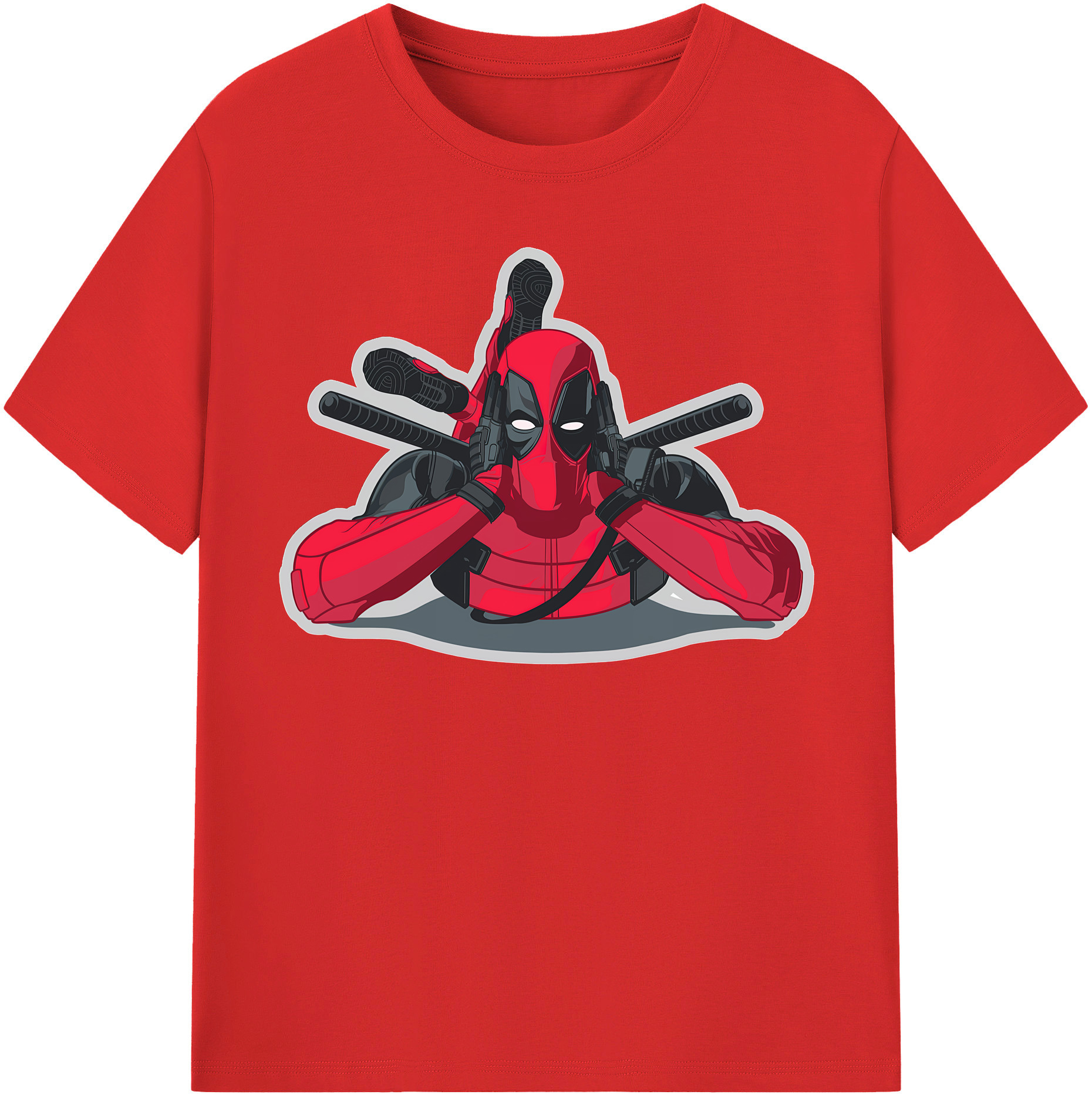 （画像用） Deadpool デッドプール レディースカジュアルプリントTシャツ（綿100％）