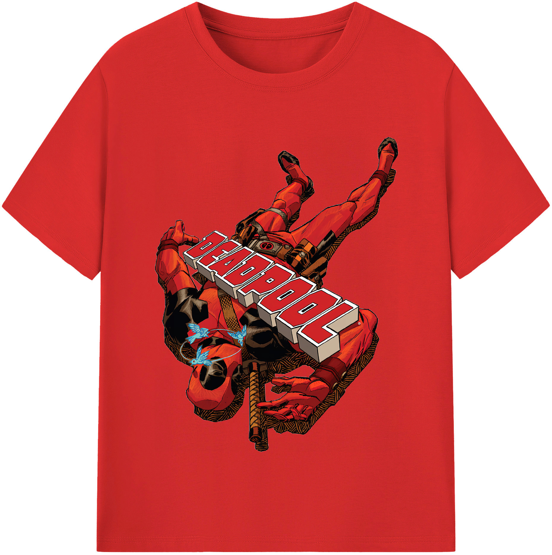 （画像用） Deadpool デッドプール レディースカジュアルプリントTシャツ（綿100％）