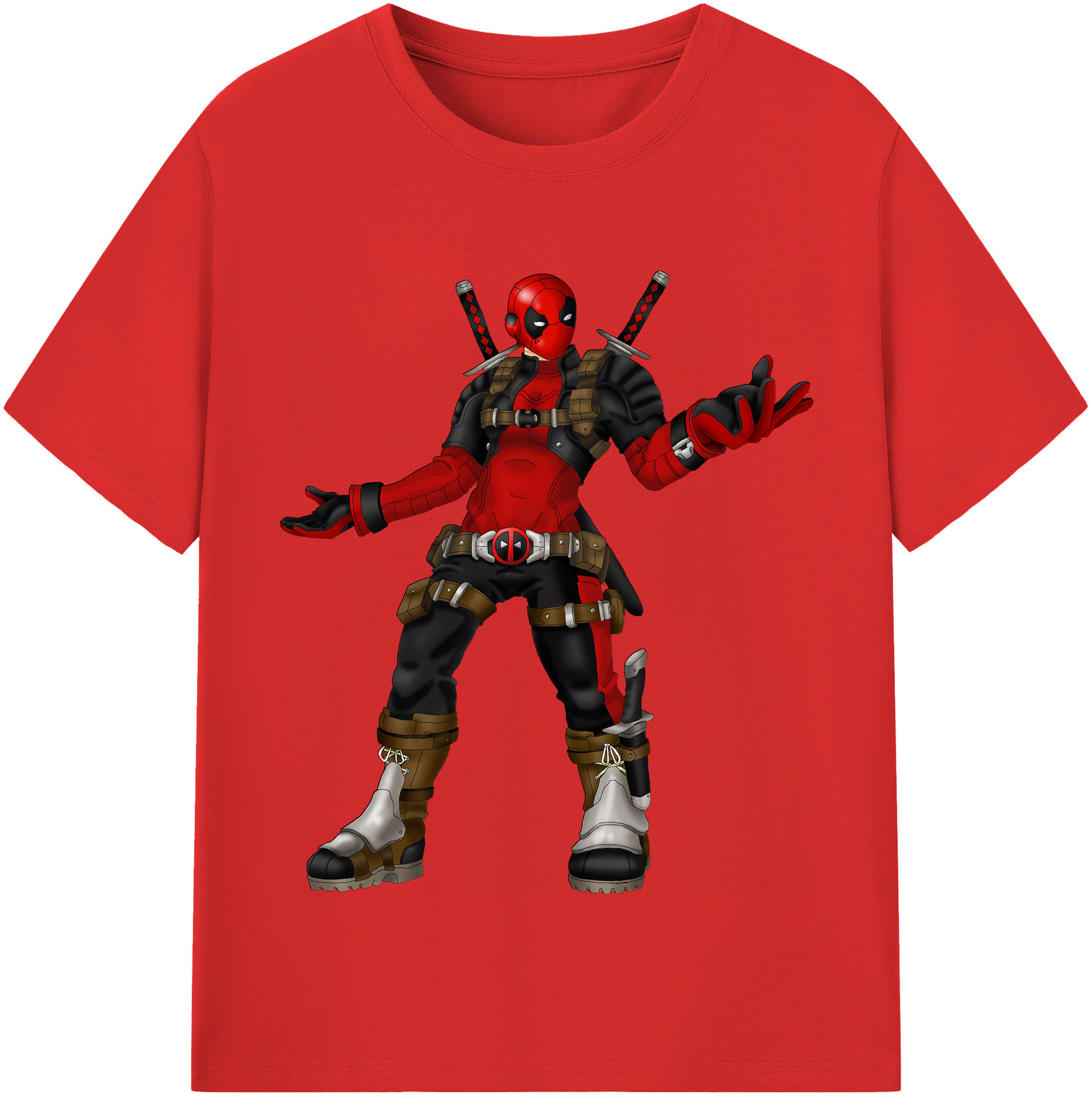 （画像用） Deadpool デッドプール レディースカジュアルプリントTシャツ（綿100％）