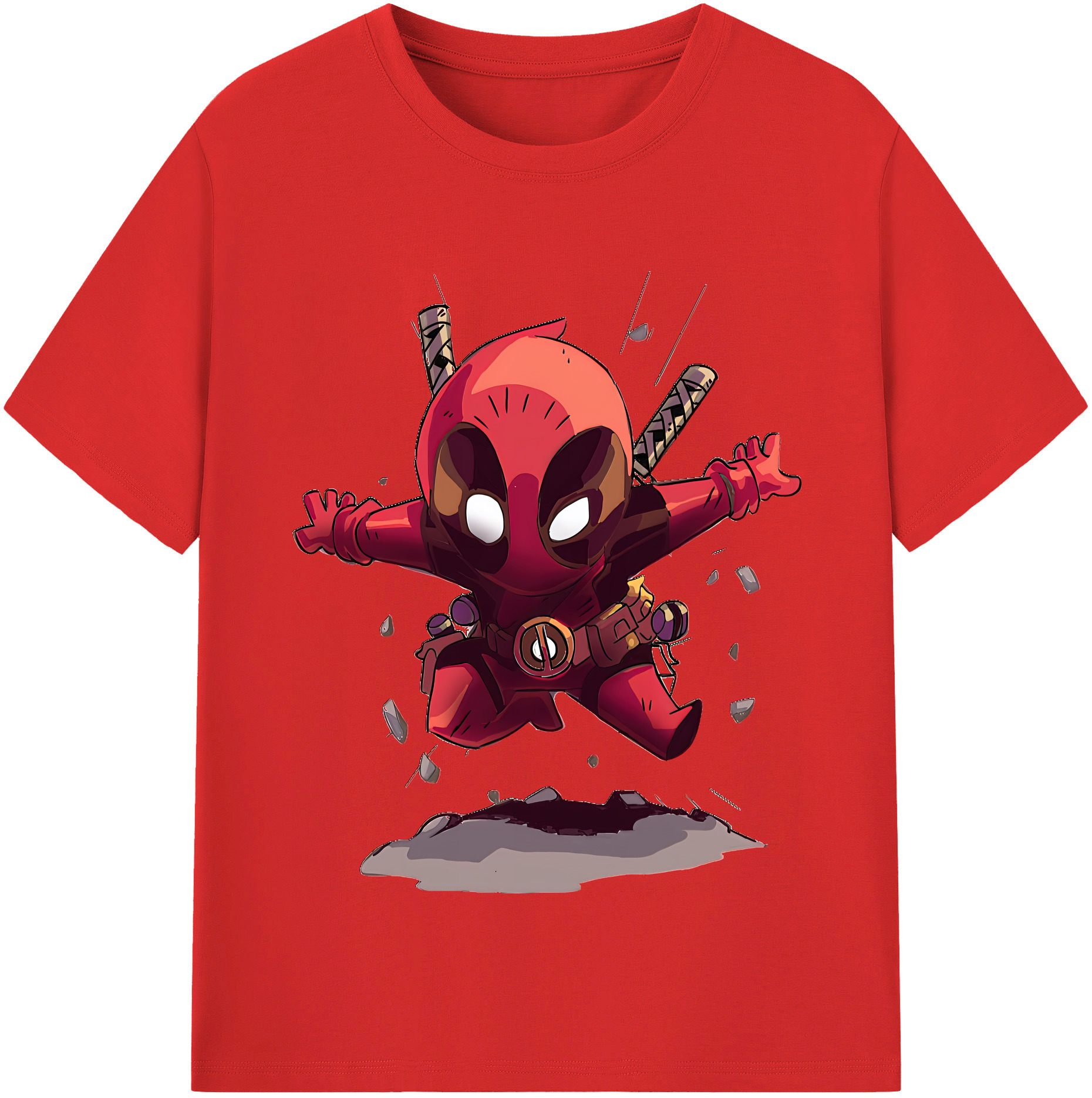 （画像用） Deadpool デッドプール レディースカジュアルプリントTシャツ（綿100％）