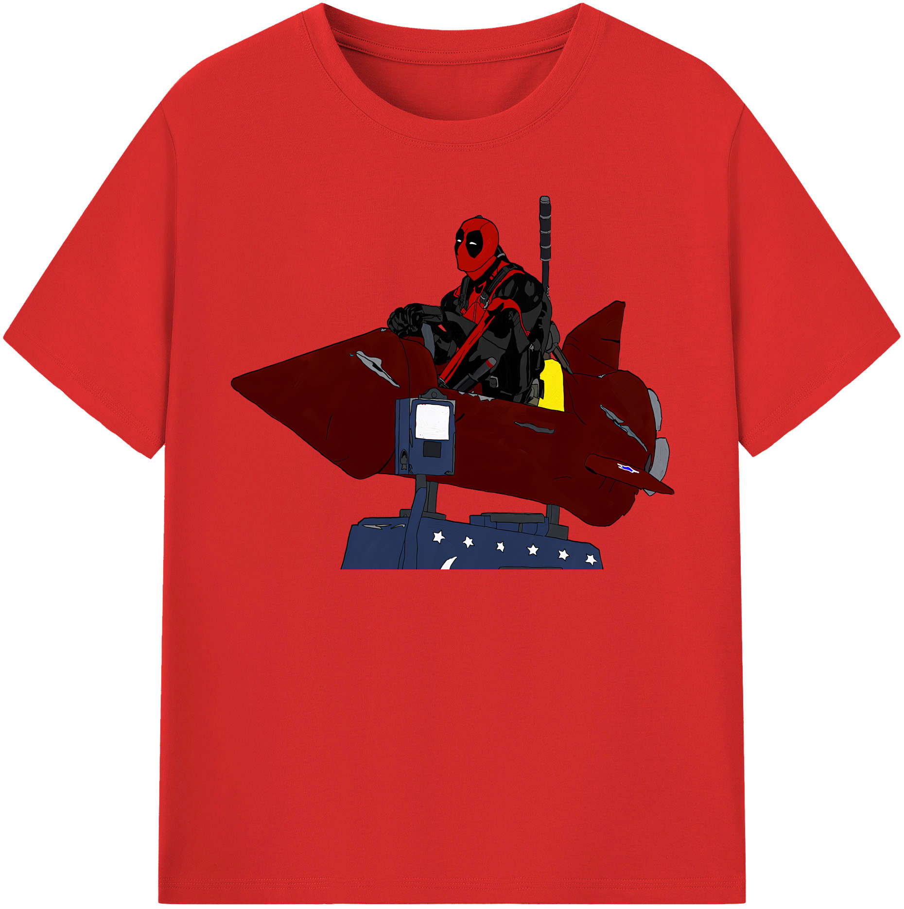 （画像用） Deadpool デッドプール レディースカジュアルプリントTシャツ（綿100％）