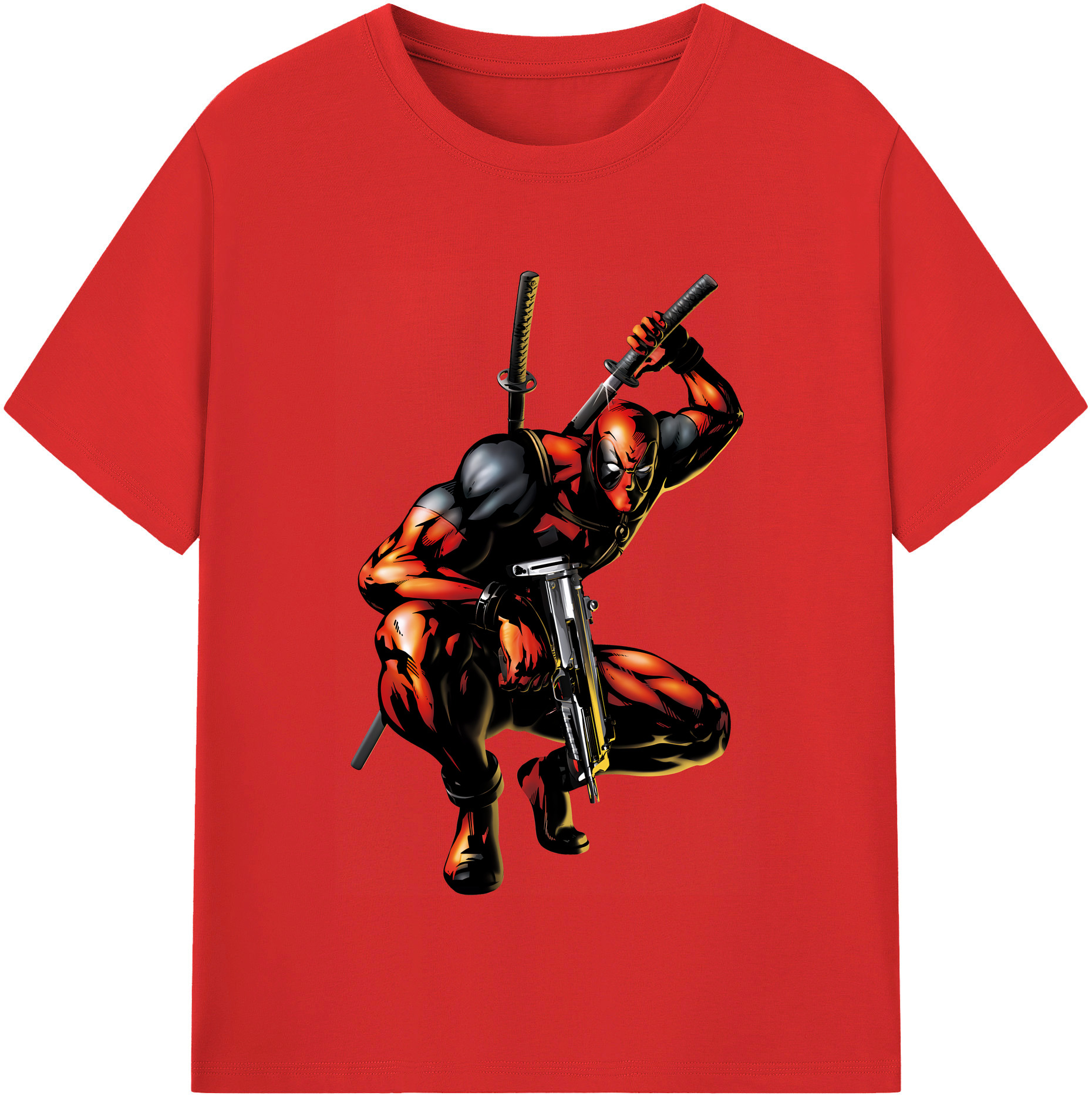 （画像用） Deadpool デッドプール レディースカジュアルプリントTシャツ（綿100％）