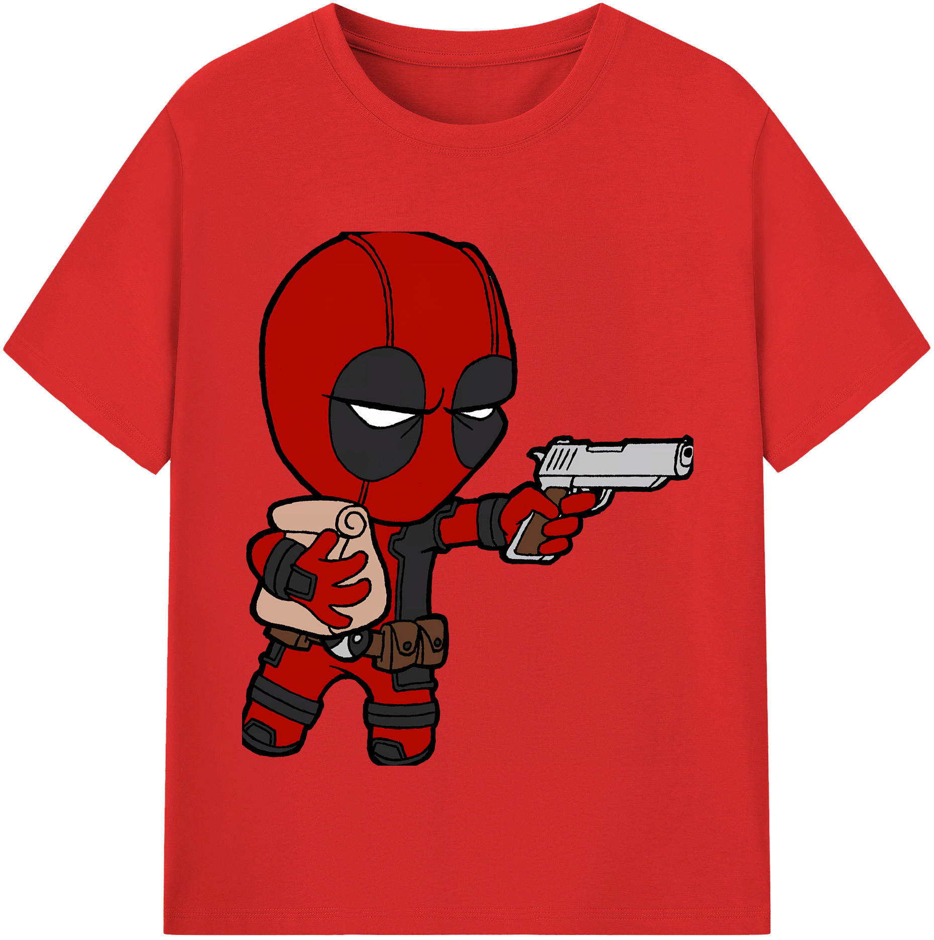 （画像用） Deadpool デッドプール レディースカジュアルプリントTシャツ（綿100％）
