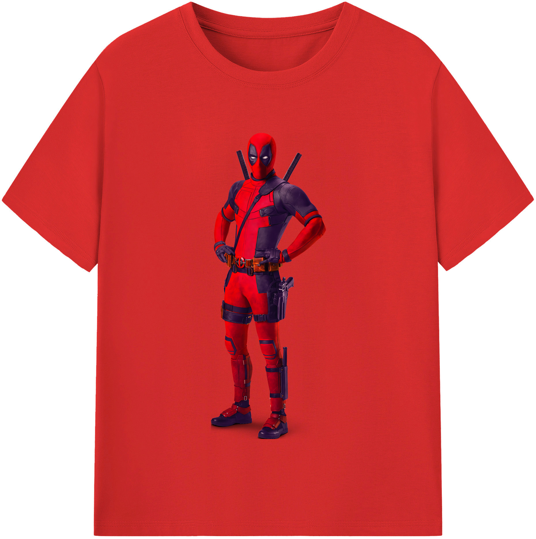 （画像用） Deadpool デッドプール レディースカジュアルプリントTシャツ（綿100％）