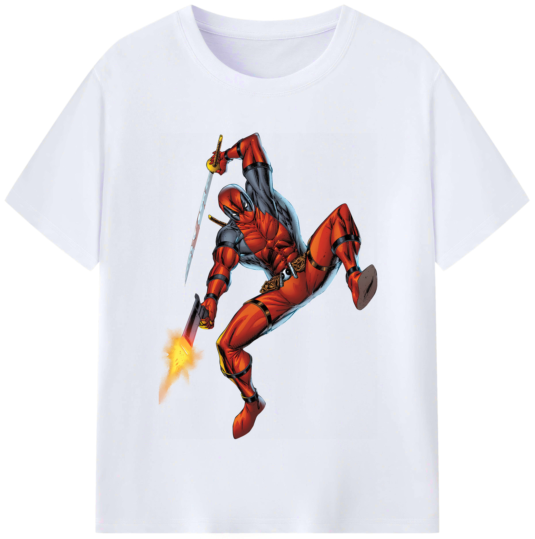 （画像用） Deadpool デッドプール レディースカジュアルプリントTシャツ（綿100％）
