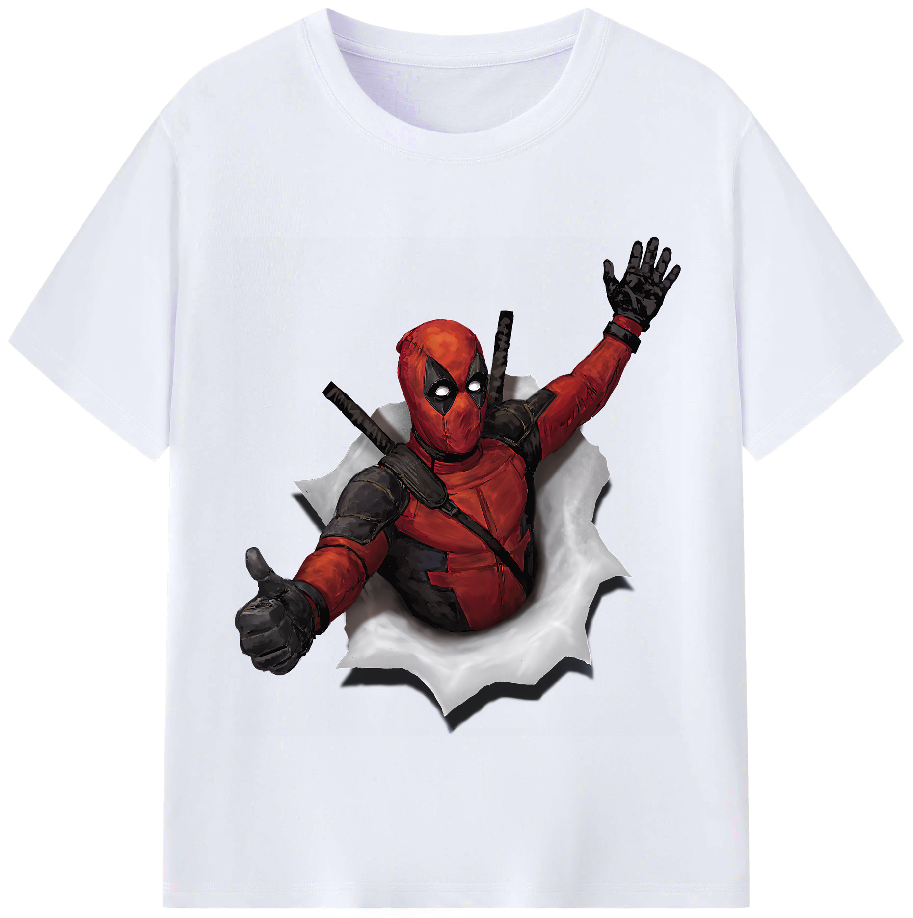 （画像用） Deadpool デッドプール レディースカジュアルプリントTシャツ（綿100％）