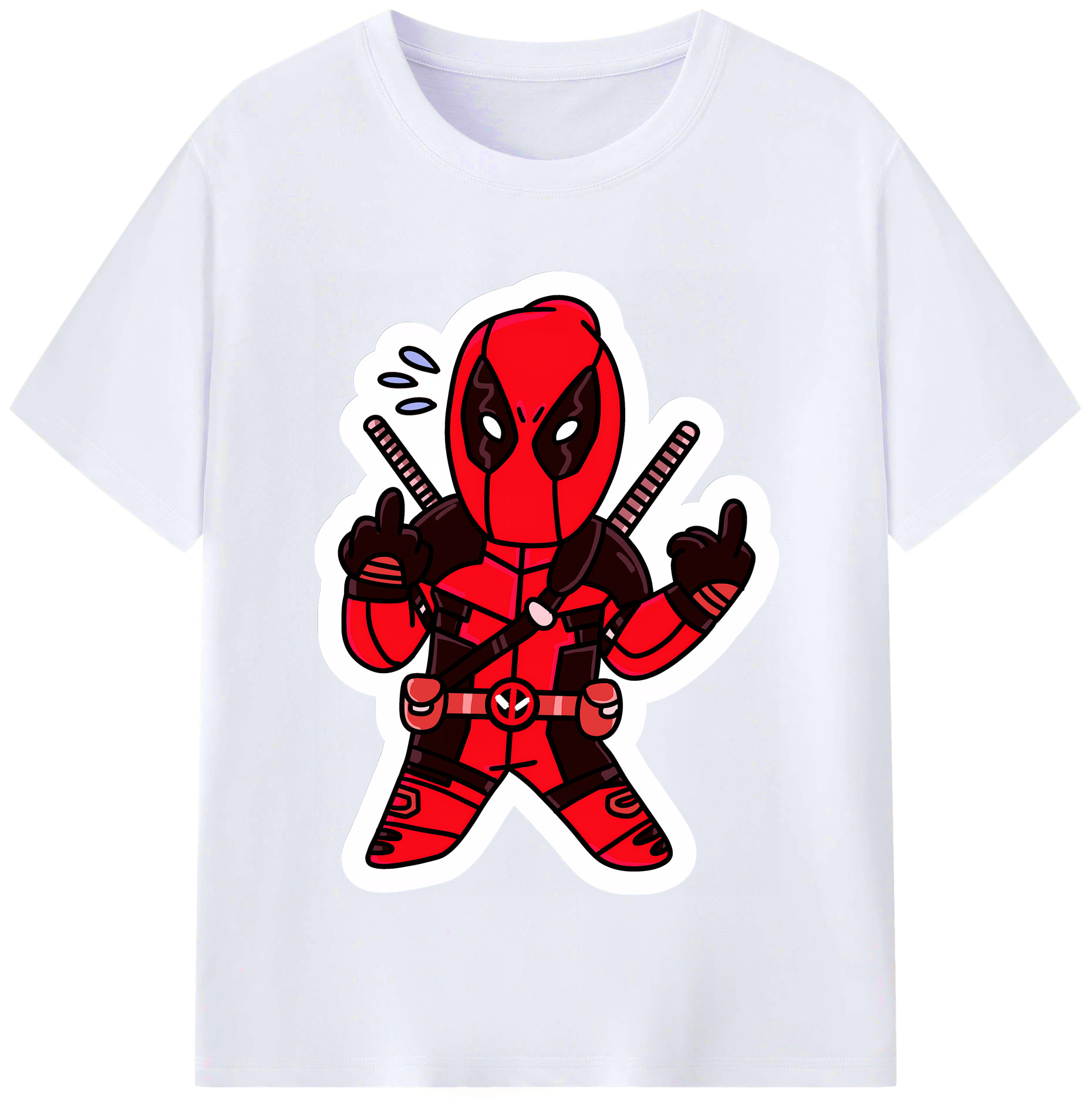 （画像用） Deadpool デッドプール レディースカジュアルプリントTシャツ（綿100％）