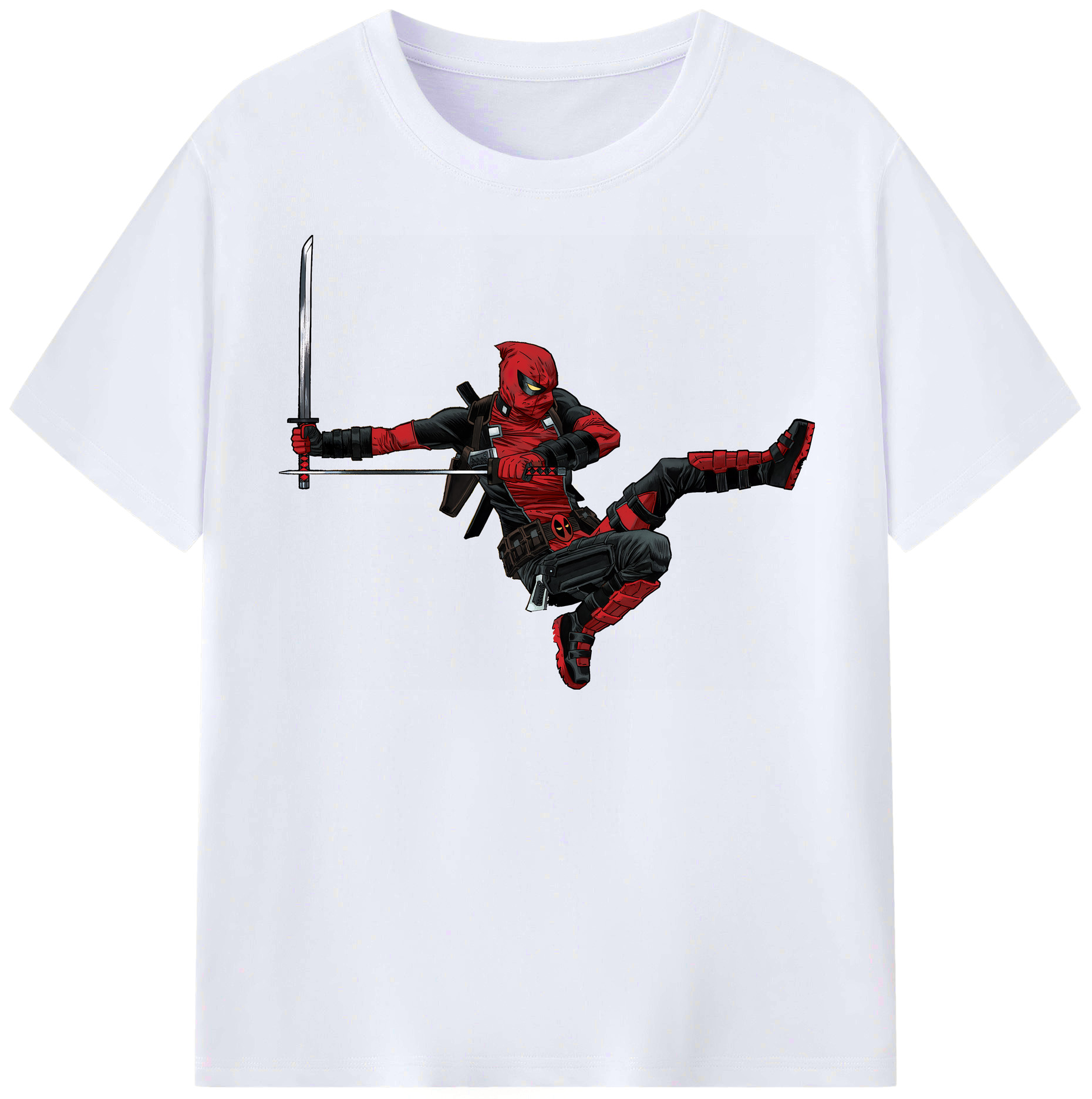 （画像用） Deadpool デッドプール レディースカジュアルプリントTシャツ（綿100％）