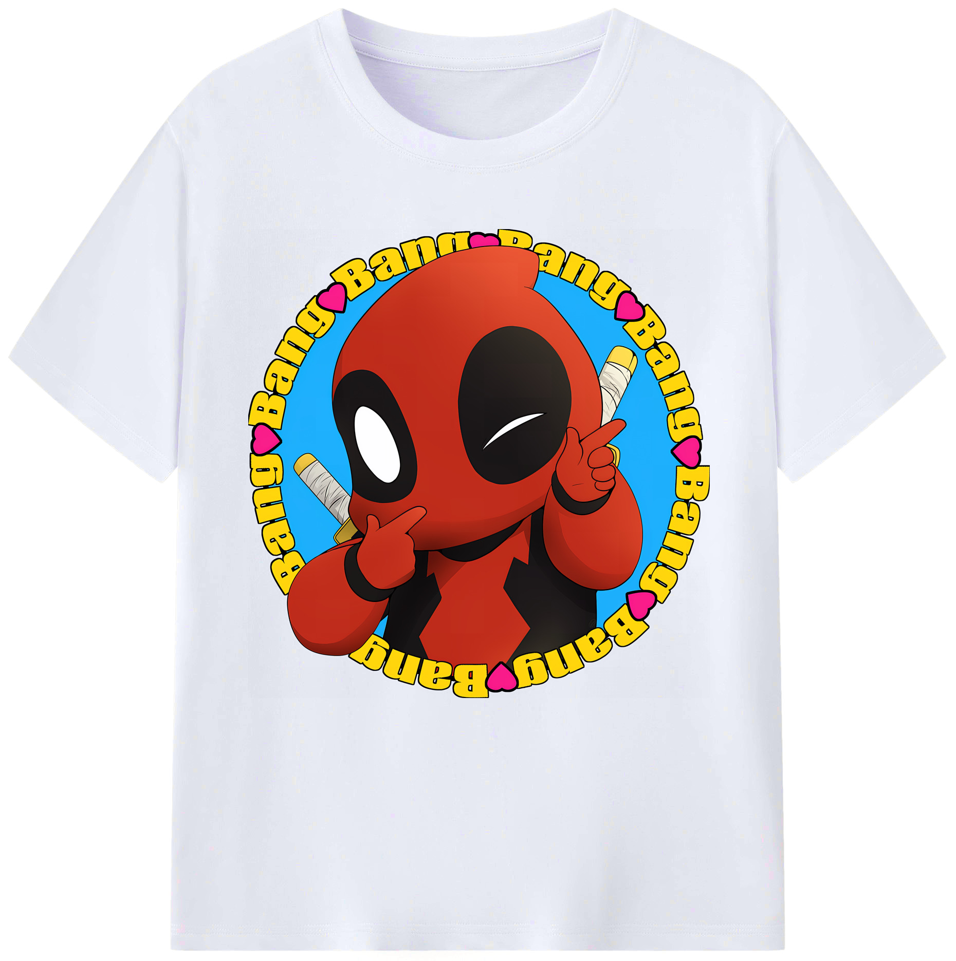 （画像用） Deadpool デッドプール レディースカジュアルプリントTシャツ（綿100％）
