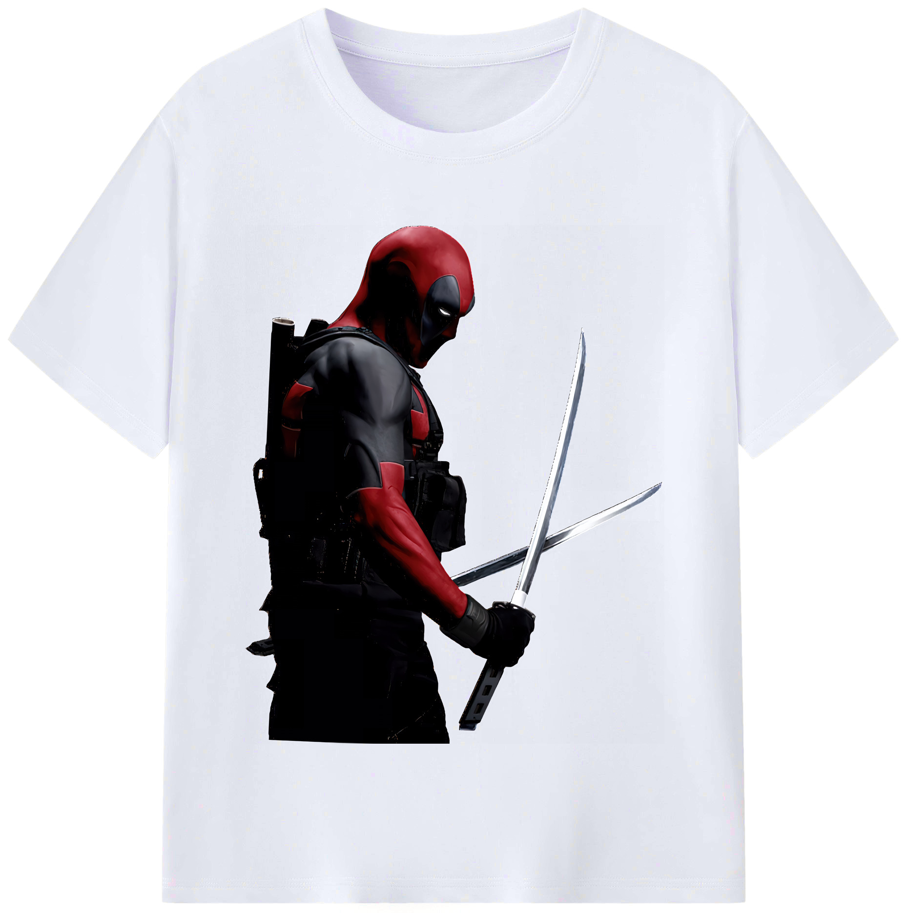 （画像用） Deadpool デッドプール レディースカジュアルプリントTシャツ（綿100％）