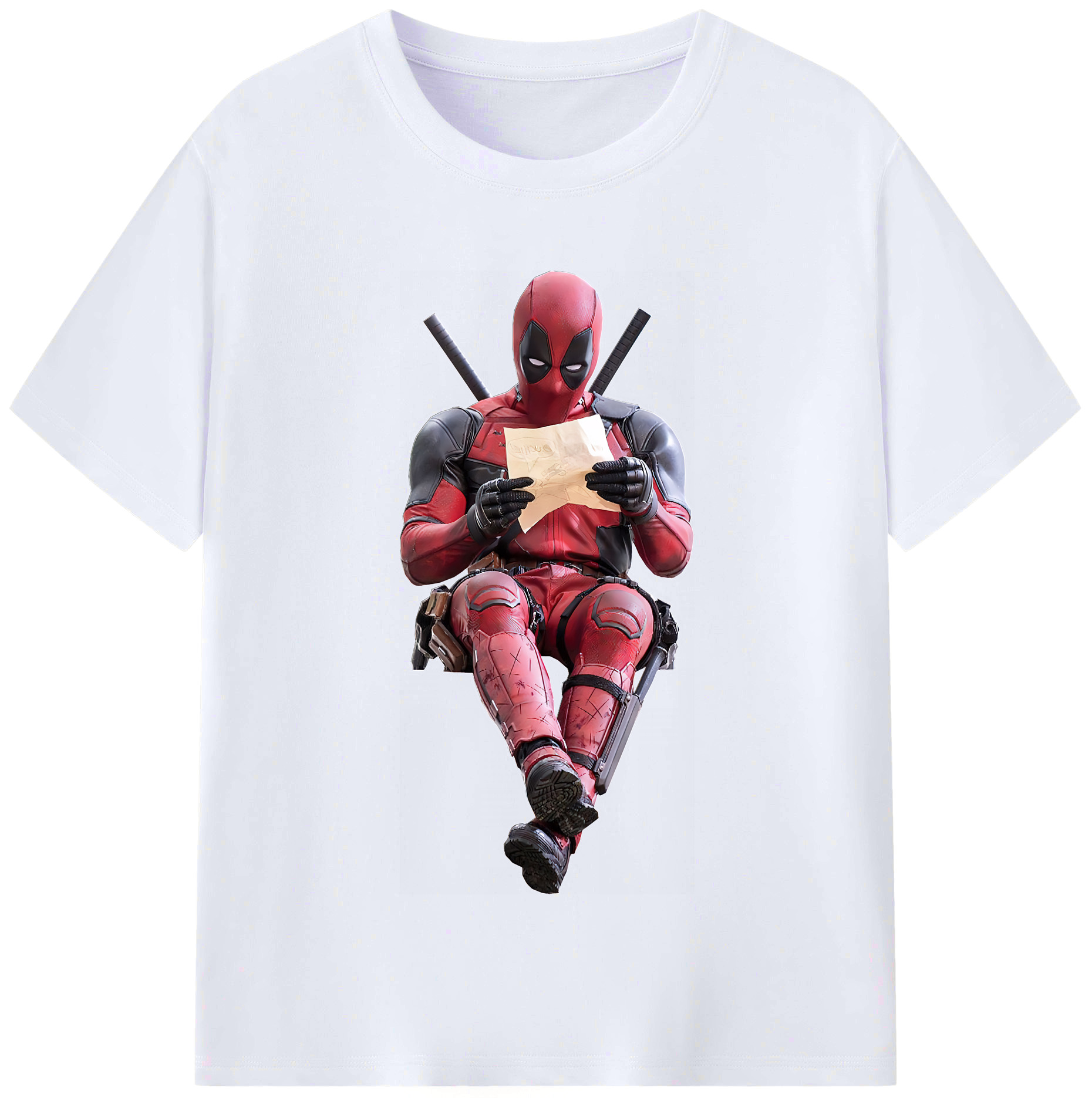 （画像用） Deadpool デッドプール レディースカジュアルプリントTシャツ（綿100％）