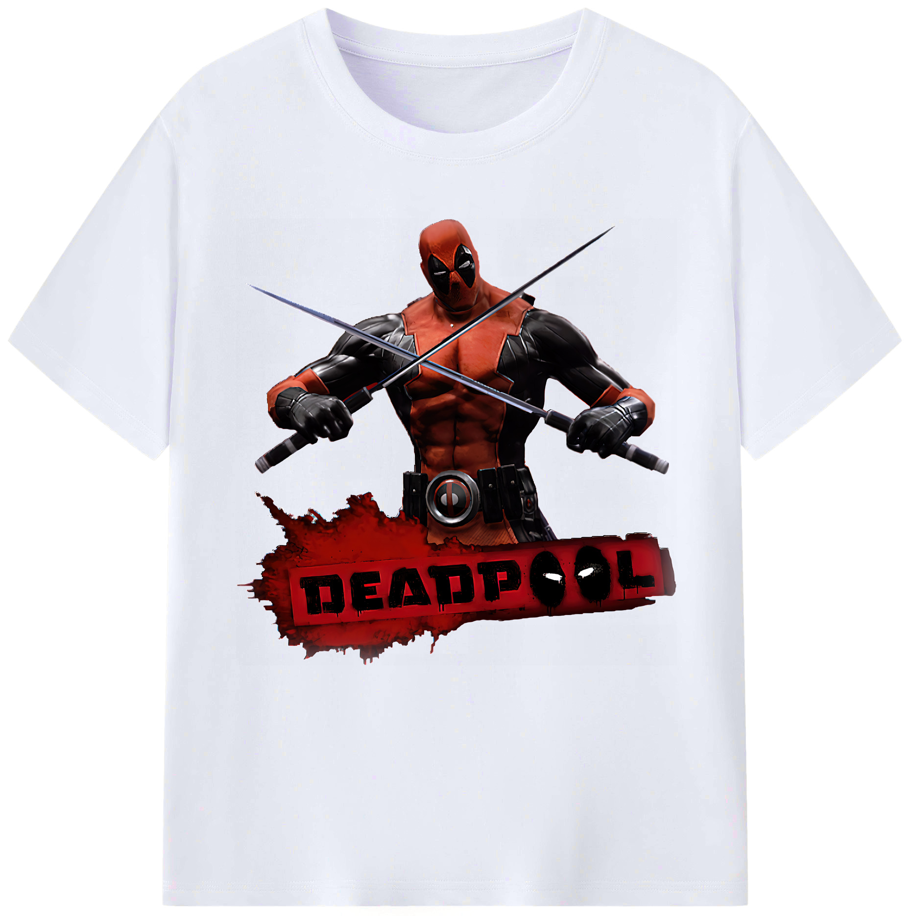 （画像用） Deadpool デッドプール レディースカジュアルプリントTシャツ（綿100％）