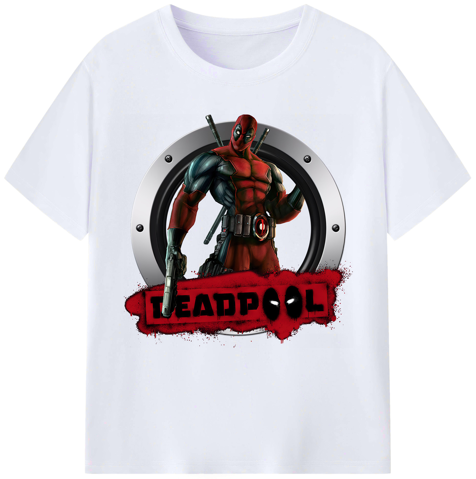 （画像用） Deadpool デッドプール レディースカジュアルプリントTシャツ（綿100％）