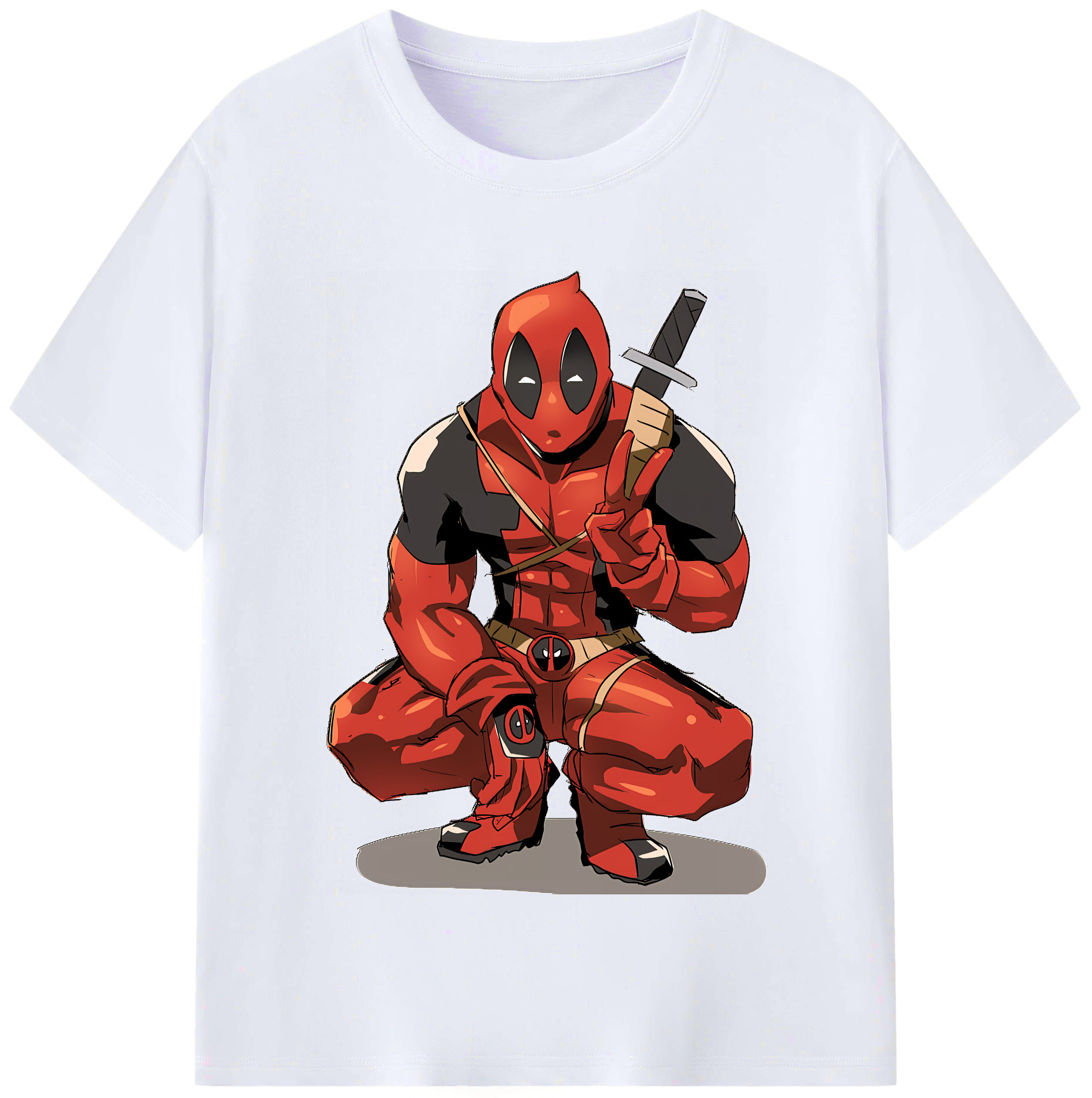 （画像用） Deadpool デッドプール レディースカジュアルプリントTシャツ（綿100％）