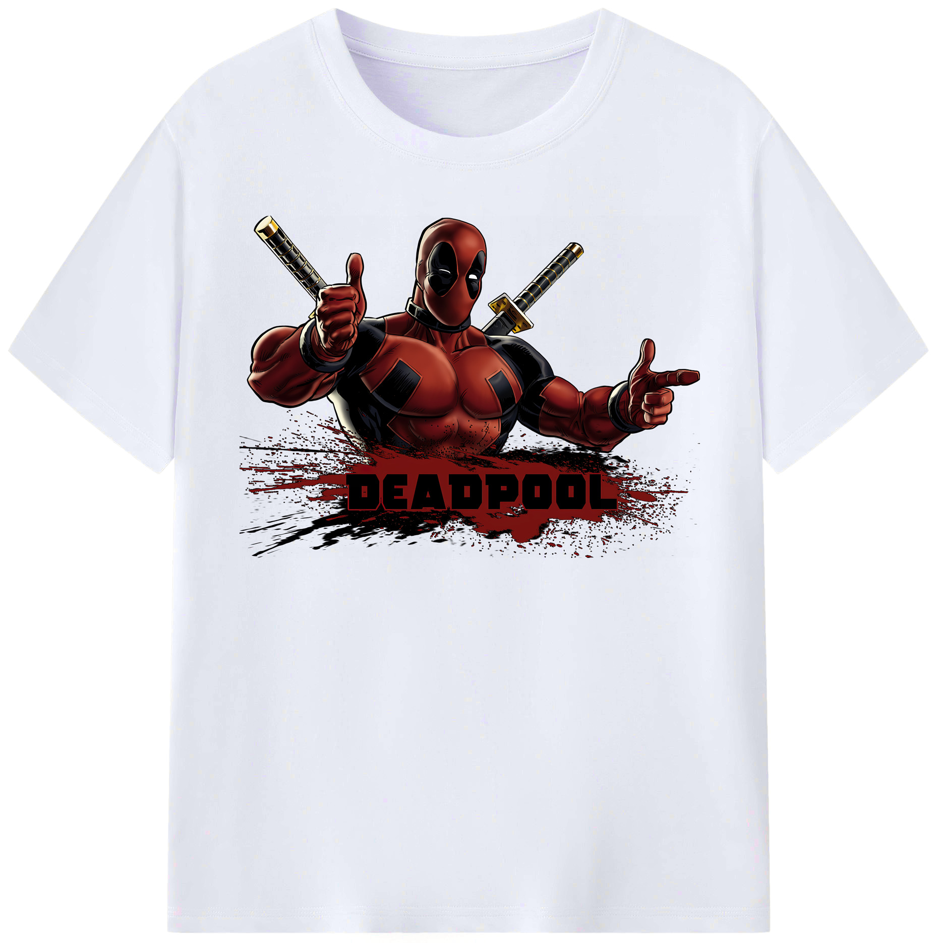 （画像用） Deadpool デッドプール レディースカジュアルプリントTシャツ（綿100％）