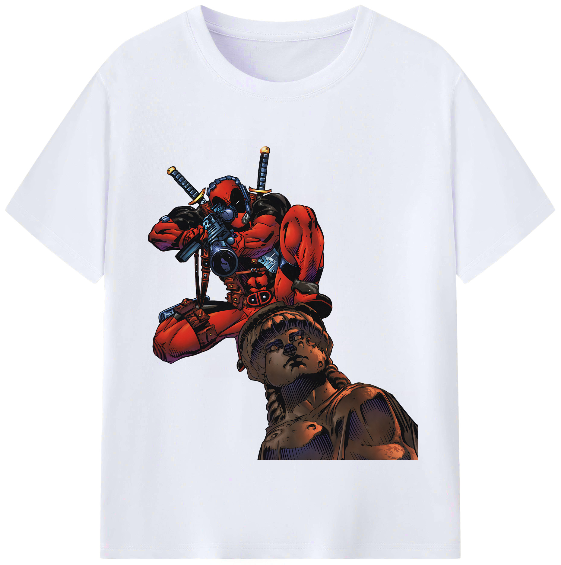 （画像用） Deadpool デッドプール レディースカジュアルプリントTシャツ（綿100％）