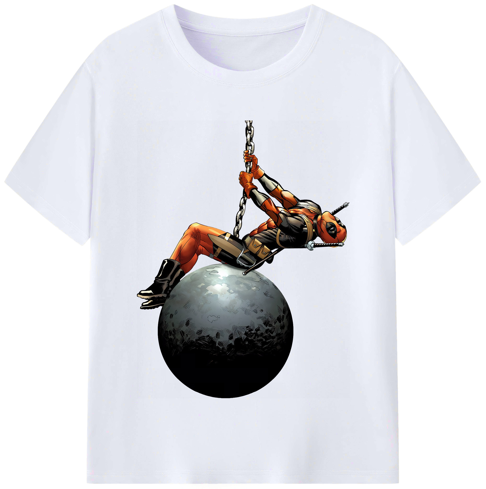 （画像用） Deadpool デッドプール レディースカジュアルプリントTシャツ（綿100％）