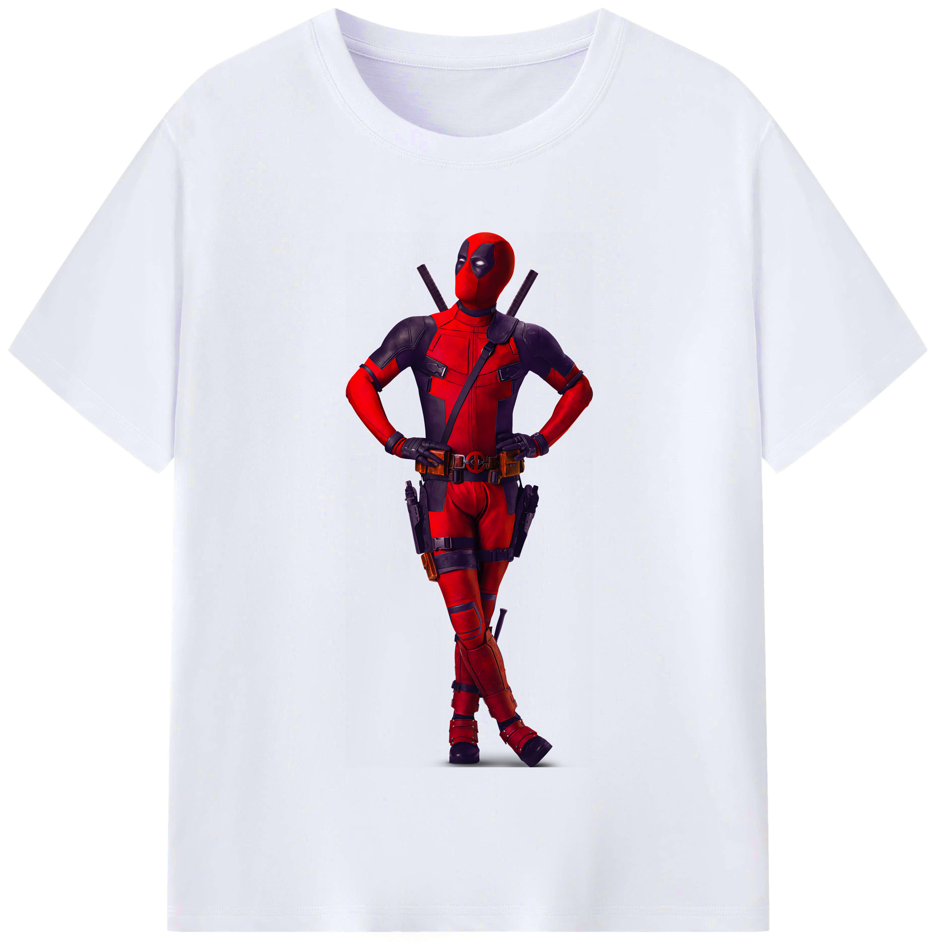 （画像用） Deadpool デッドプール レディースカジュアルプリントTシャツ（綿100％）