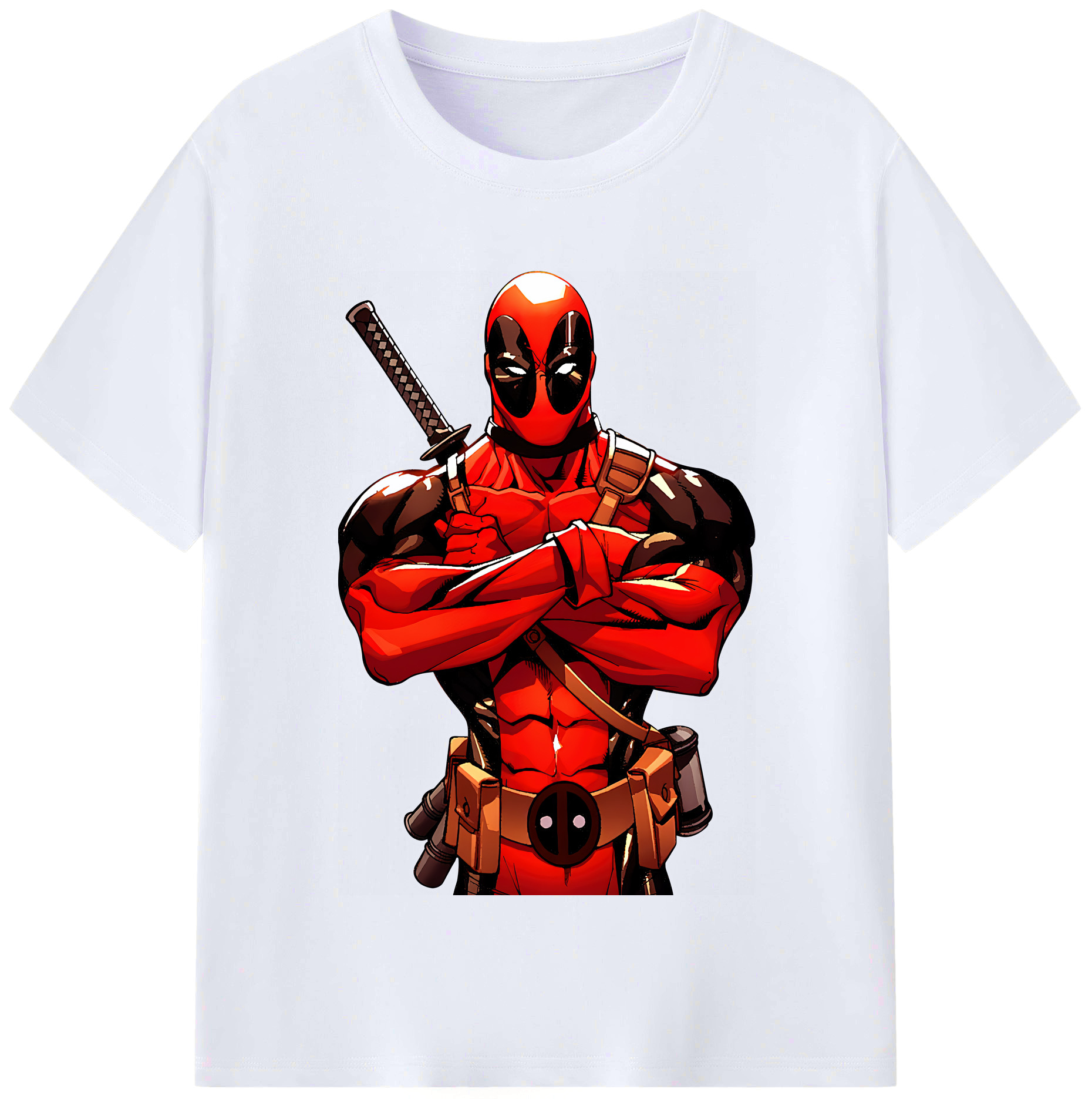 （画像用） Deadpool デッドプール レディースカジュアルプリントTシャツ（綿100％）
