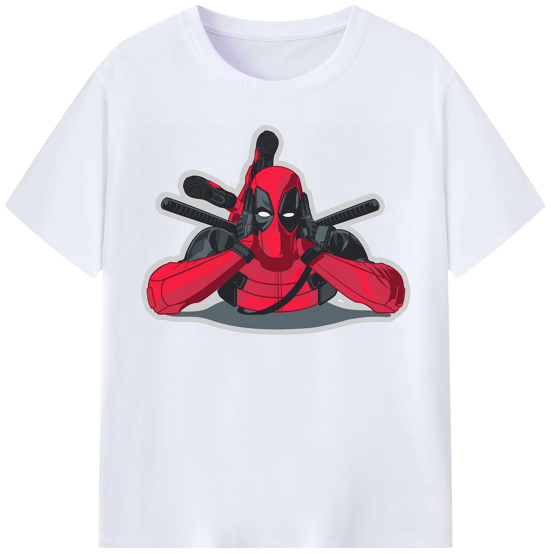 （画像用） Deadpool デッドプール レディースカジュアルプリントTシャツ（綿100％）