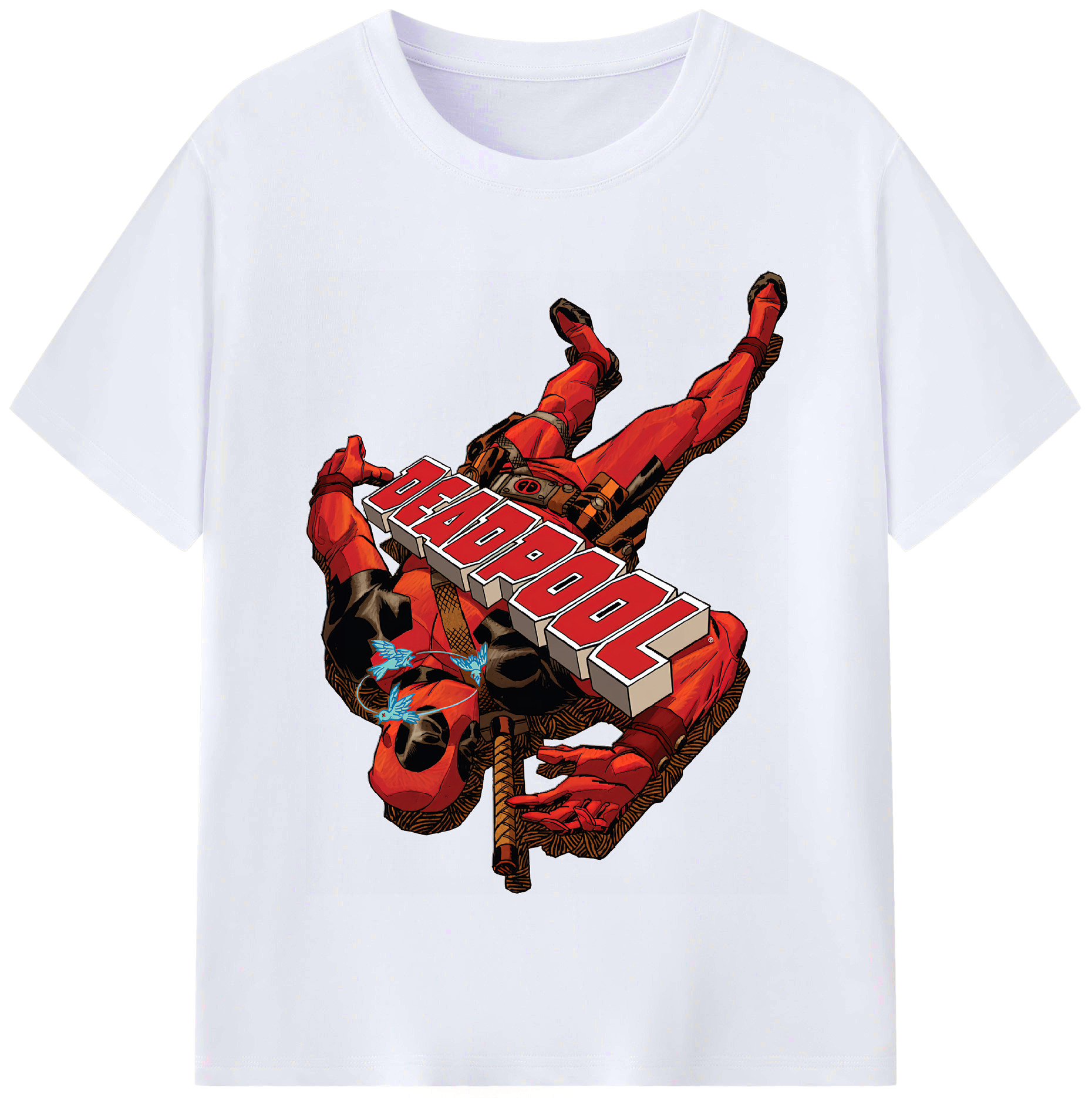 （画像用） Deadpool デッドプール レディースカジュアルプリントTシャツ（綿100％）