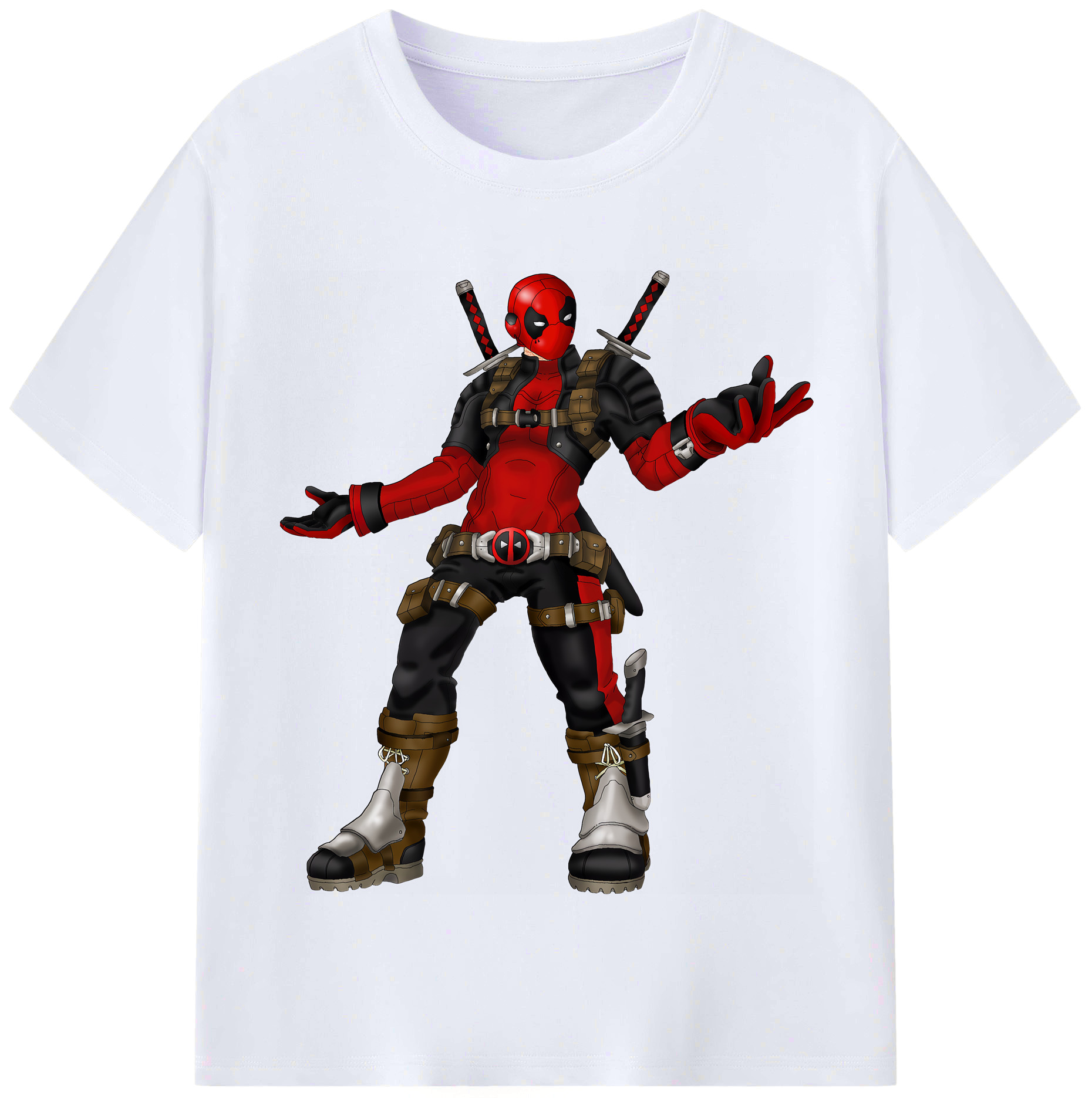（画像用） Deadpool デッドプール レディースカジュアルプリントTシャツ（綿100％）