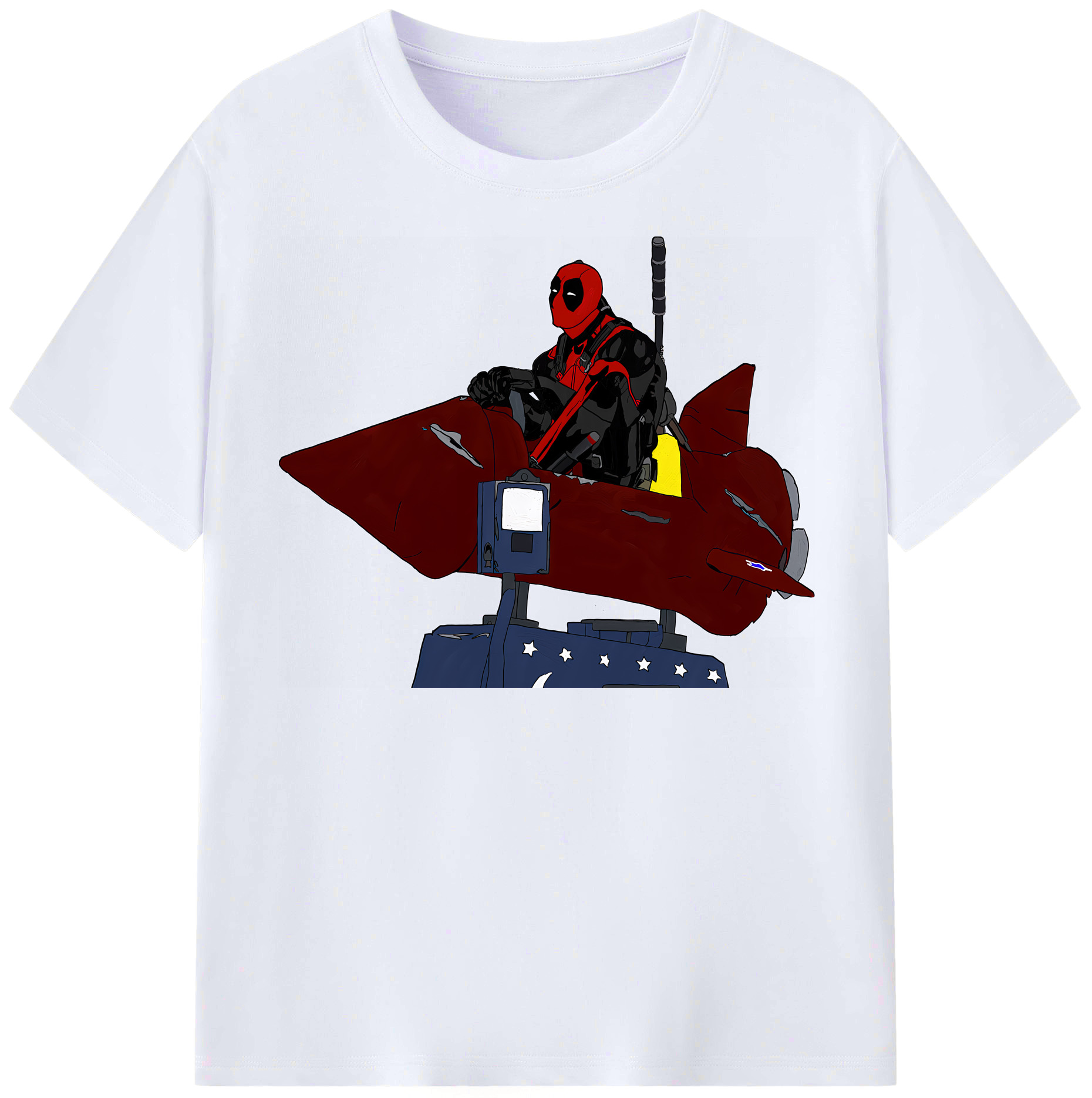 （画像用） Deadpool デッドプール レディースカジュアルプリントTシャツ（綿100％）